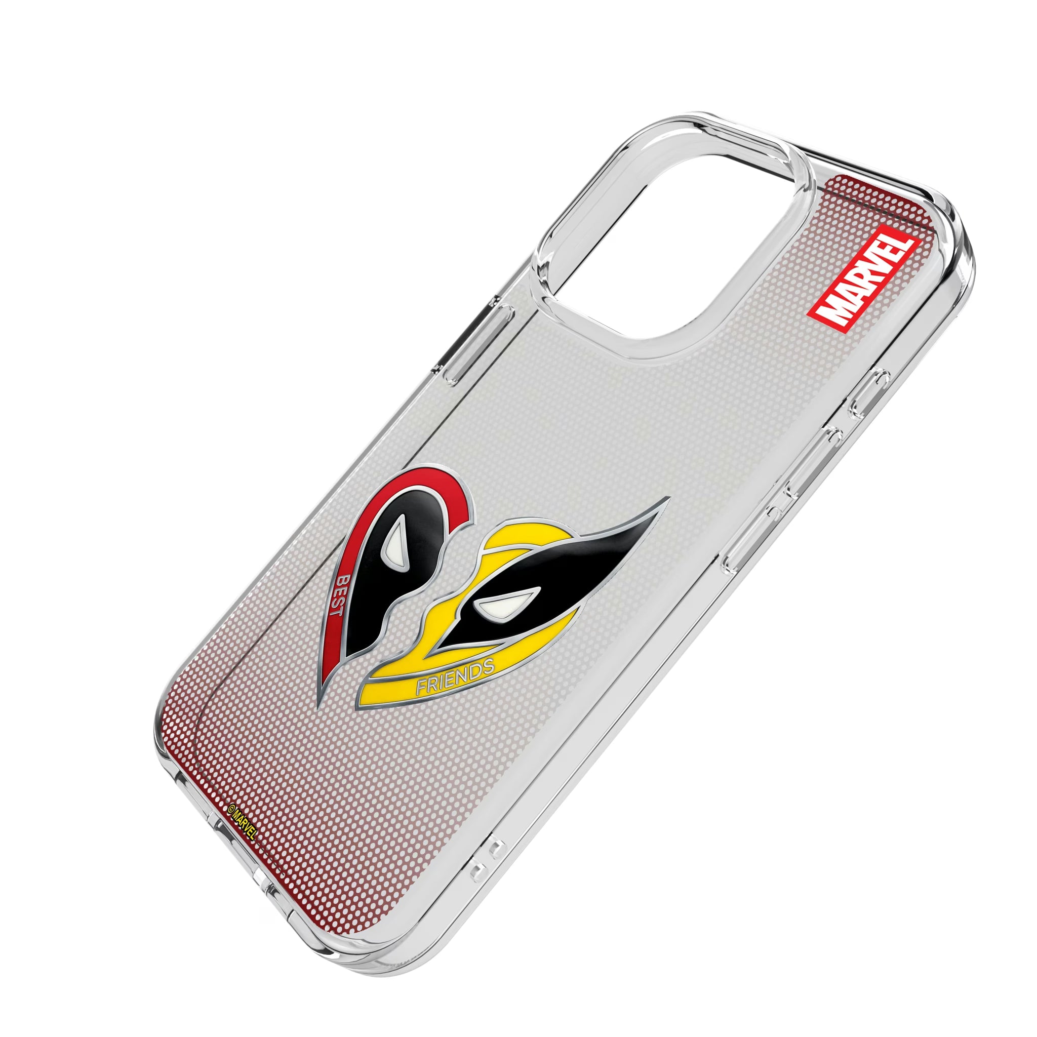 Marvel Deadpool Wolverine Grid iPhone Clear Phone Case for Apple iPhone - Isometric View