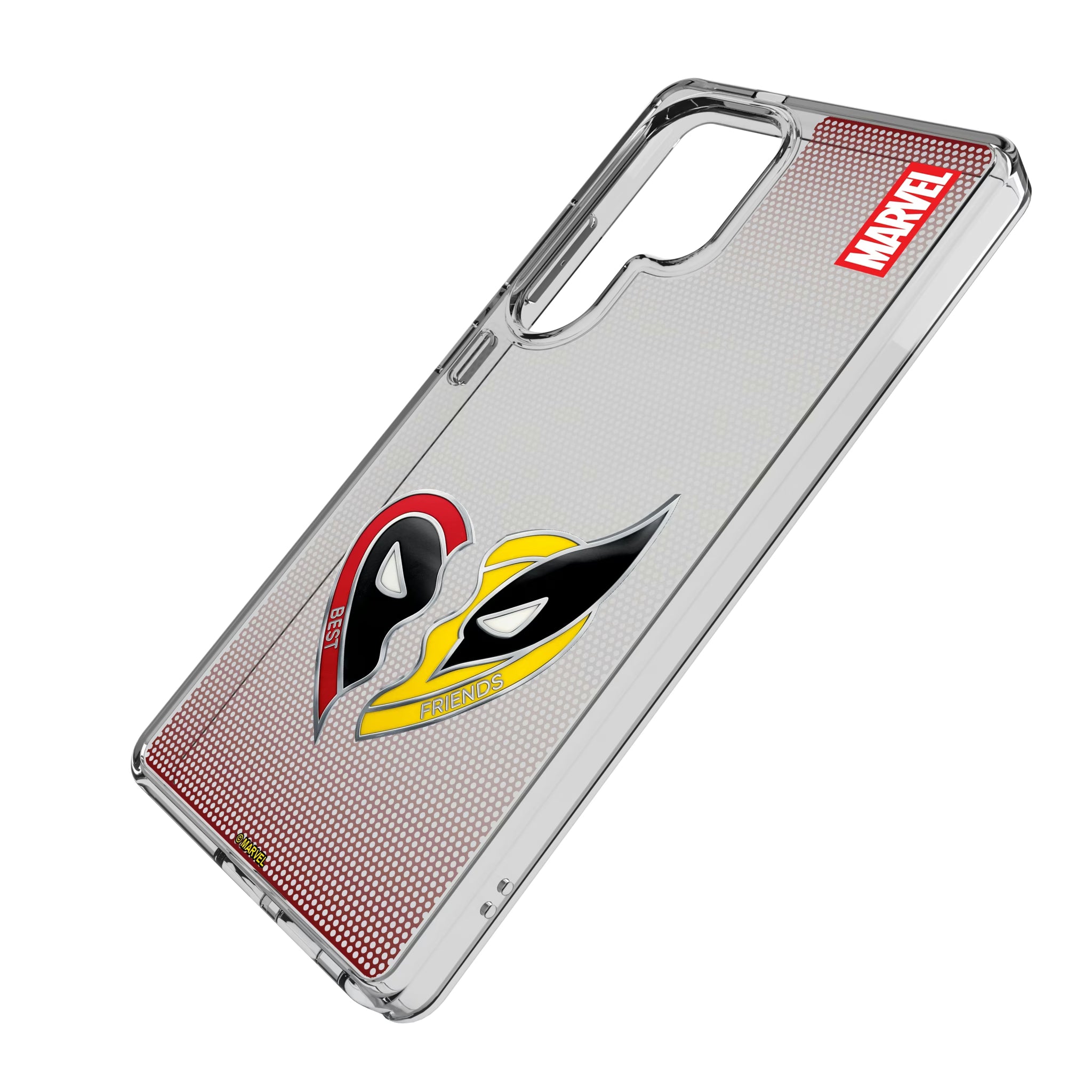 Marvel Deadpool Wolverine Grid Galaxy Clear Phone Case for Samsung Galaxy - Isometric View