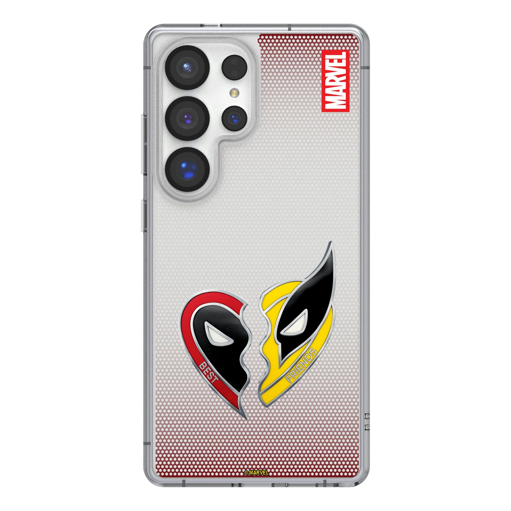 Marvel Deadpool Wolverine Grid Galaxy Clear Phone Case for Samsung Galaxy