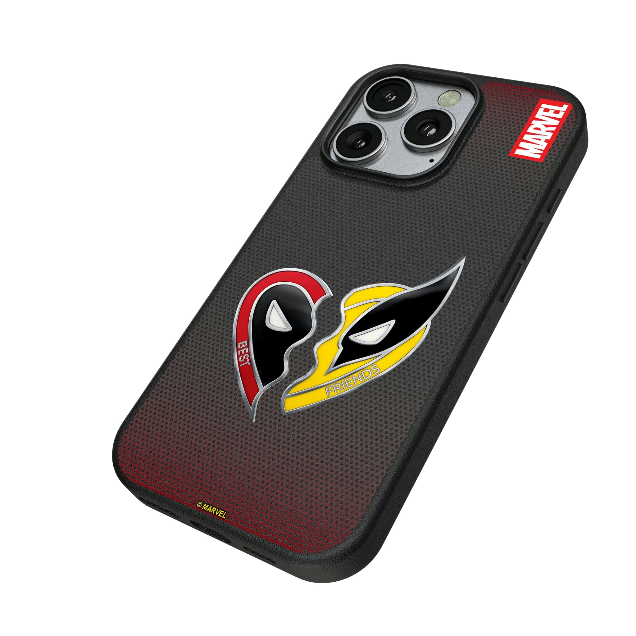Marvel Deadpool Wolverine Grid iPhone MagSafe Compatible Phone Case for Apple iPhone - Isometric View
