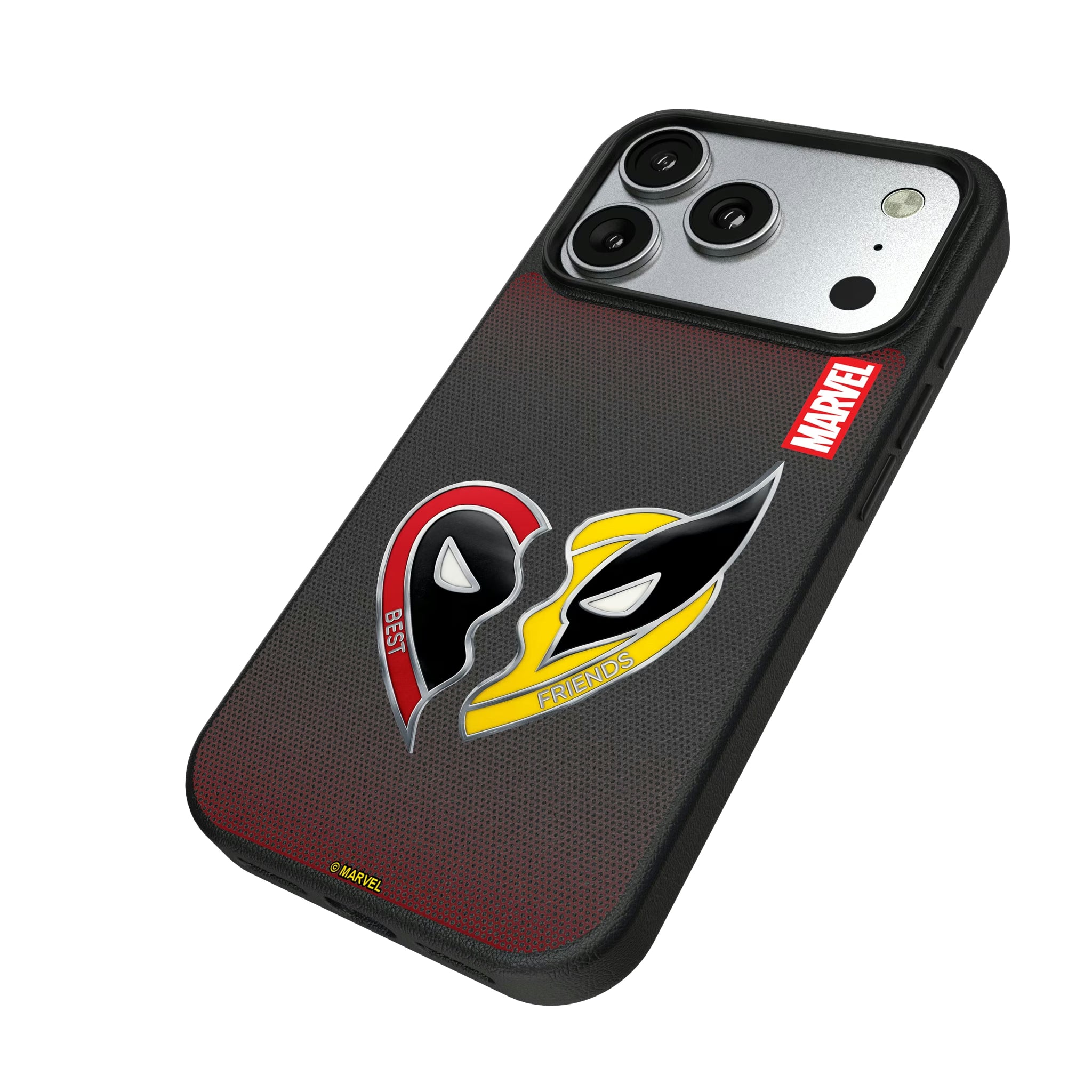 Marvel Deadpool Wolverine Grid iPhone MagSafe Compatible Phone Case for Apple iPhone - Isometric View#Device_iPhone 17 Pro