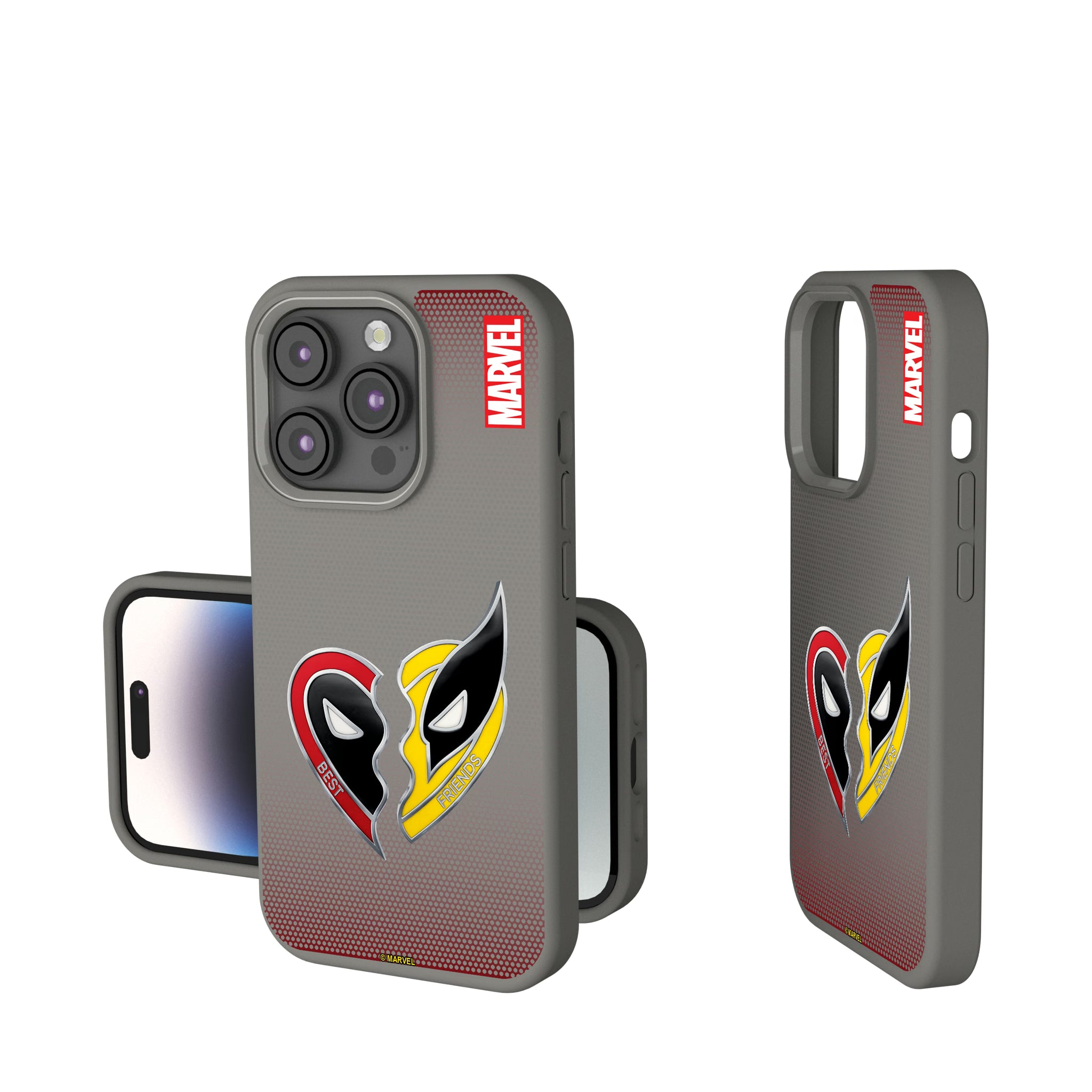 Marvel Deadpool Wolverine Grid iPhone Soft Touch Phone Case for Apple iPhone