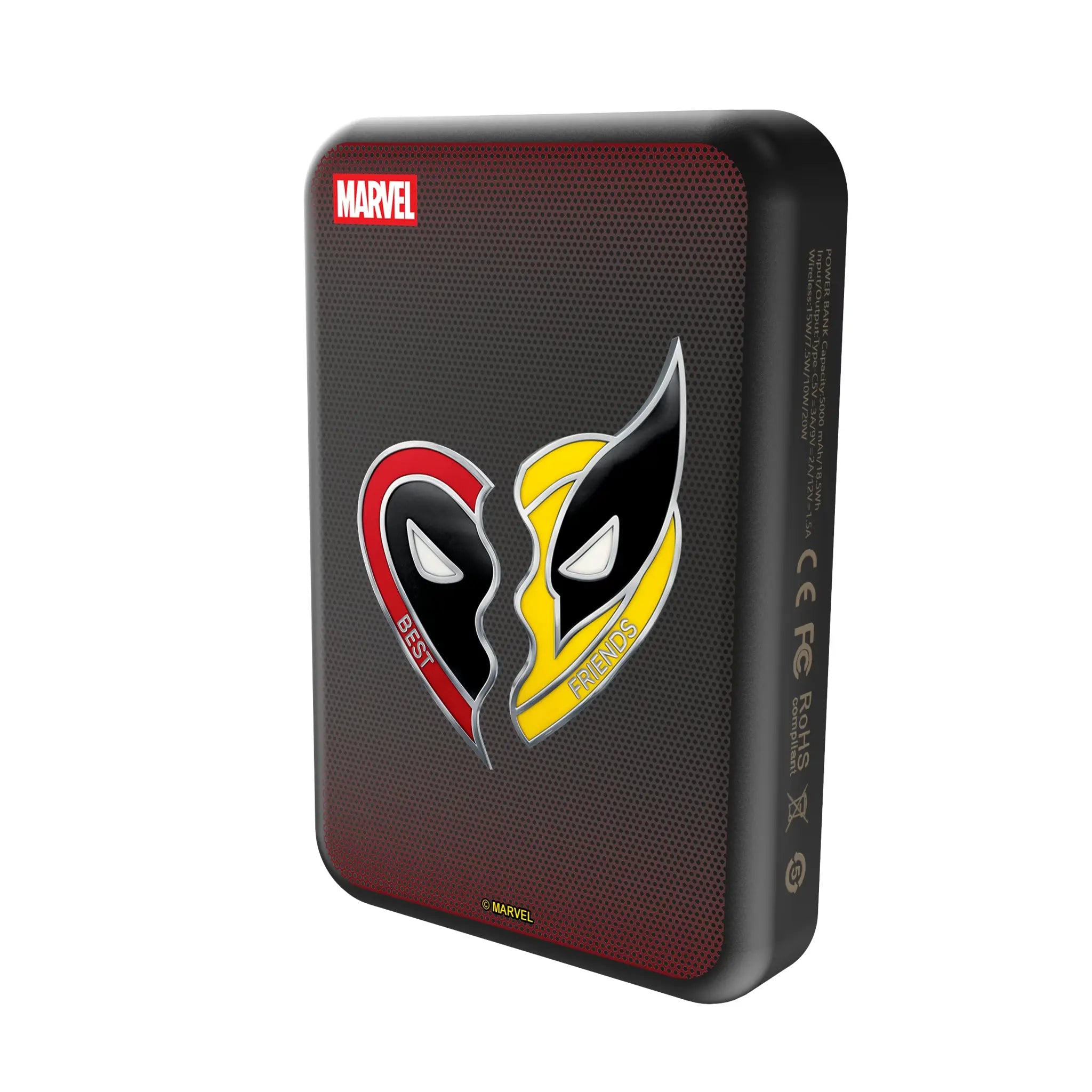 Marvel Deadpool Wolverine Grid Wireless Mag Power Bank