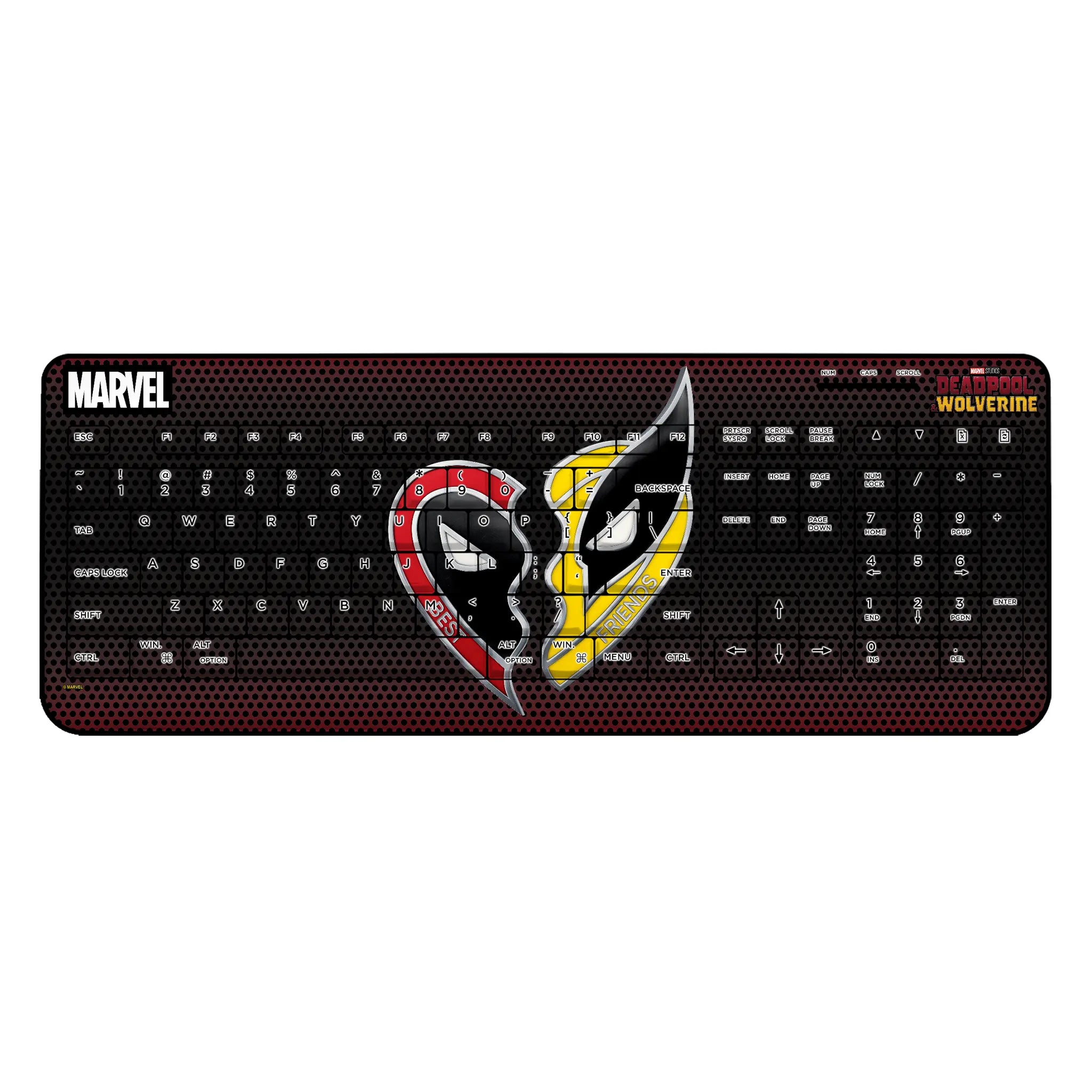 Marvel Deadpool Wolverine Grid Wireless USB Keyboard