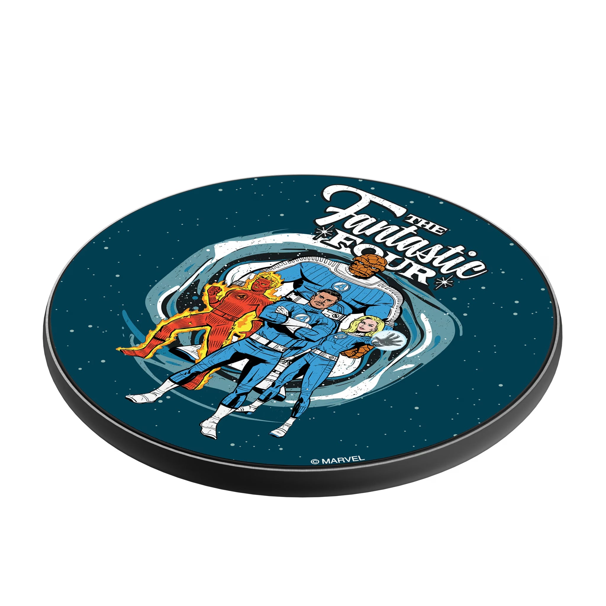 Marvel Fantastic Four Badge 15-Watt Wireless Charger - Isometric View