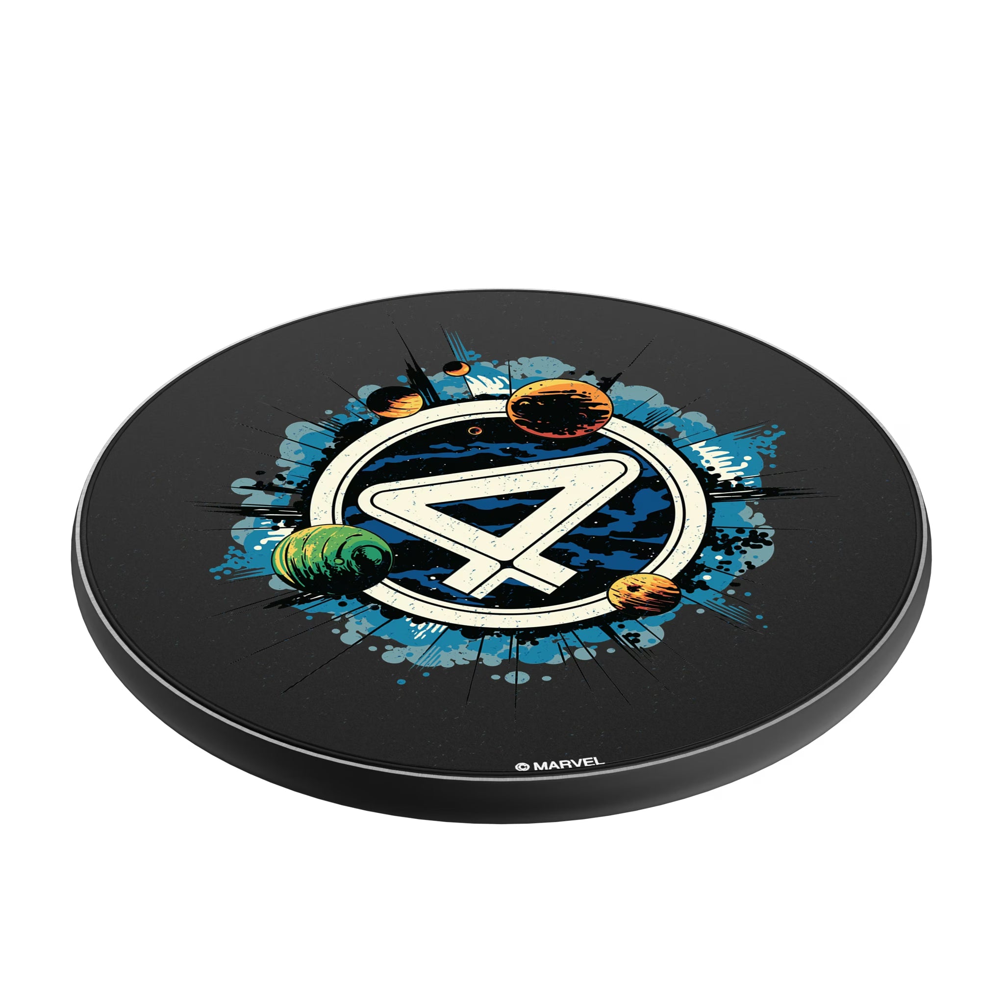 Marvel Fantastic Four Badge 15-Watt Wireless Charger - Isometric View