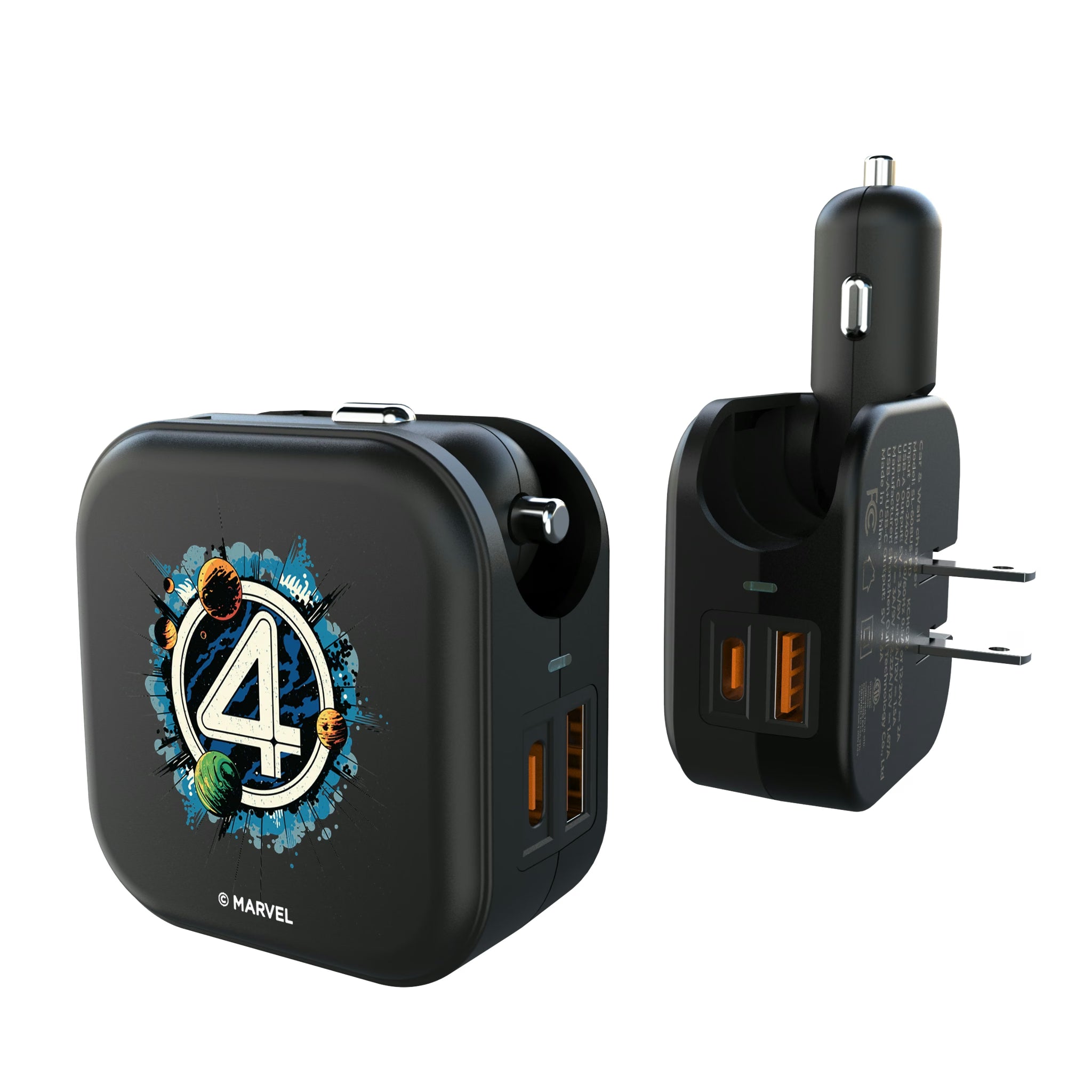 Marvel Fantastic Four Badge 2 in 1 USB A/C Charger