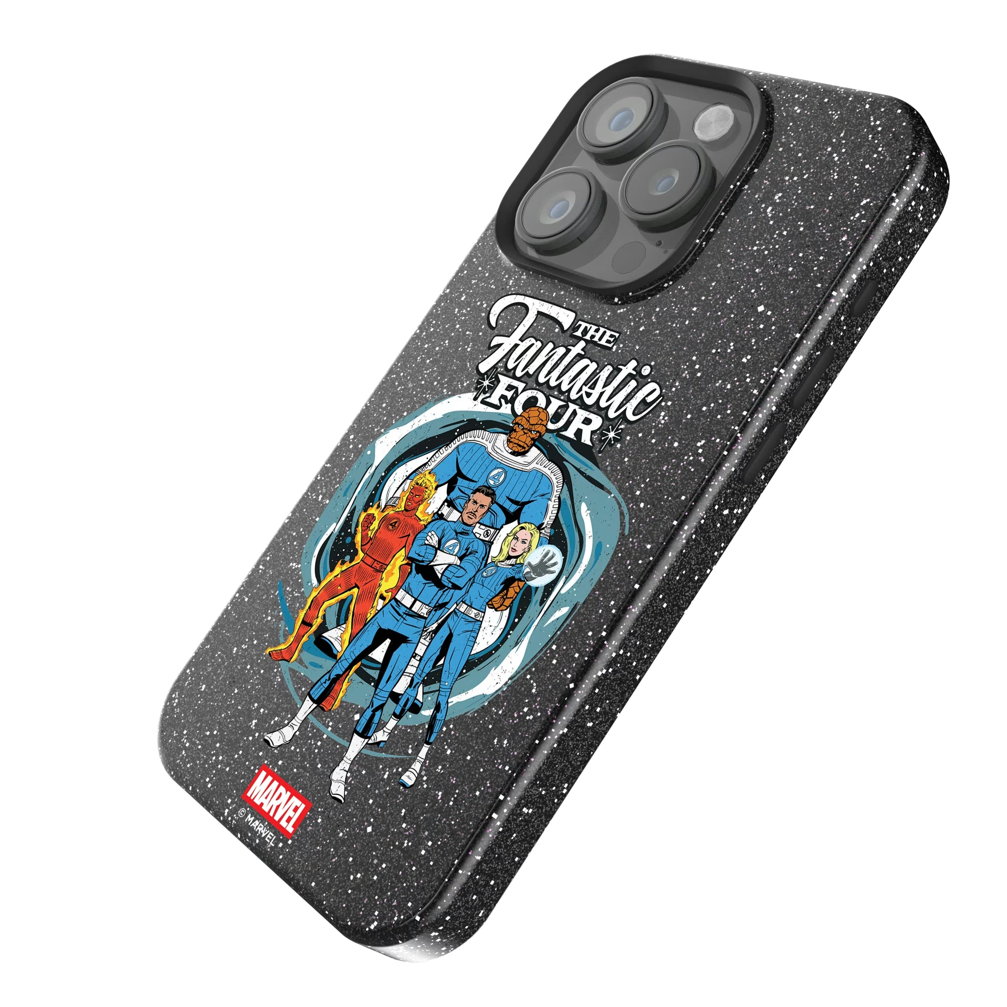 Marvel Fantastic Four Badge iPhone Bling Phone Case for Apple iPhone - Isometric View