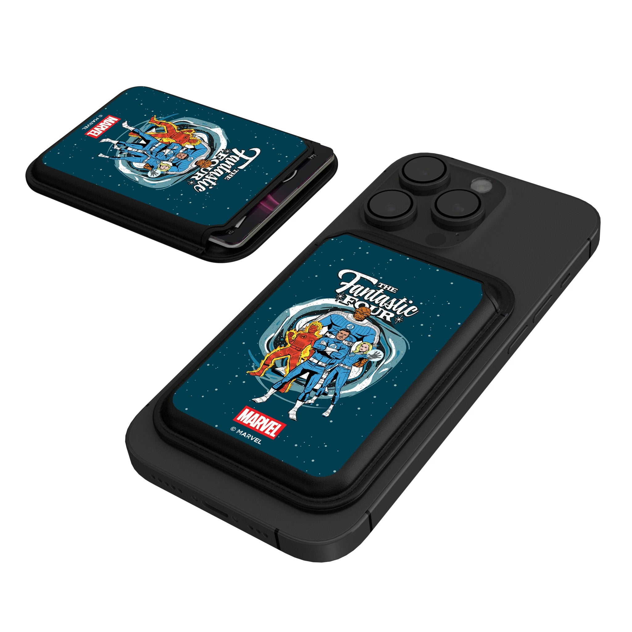 Marvel Fantastic Four Badge Black Magnetic Credit Card Wallet