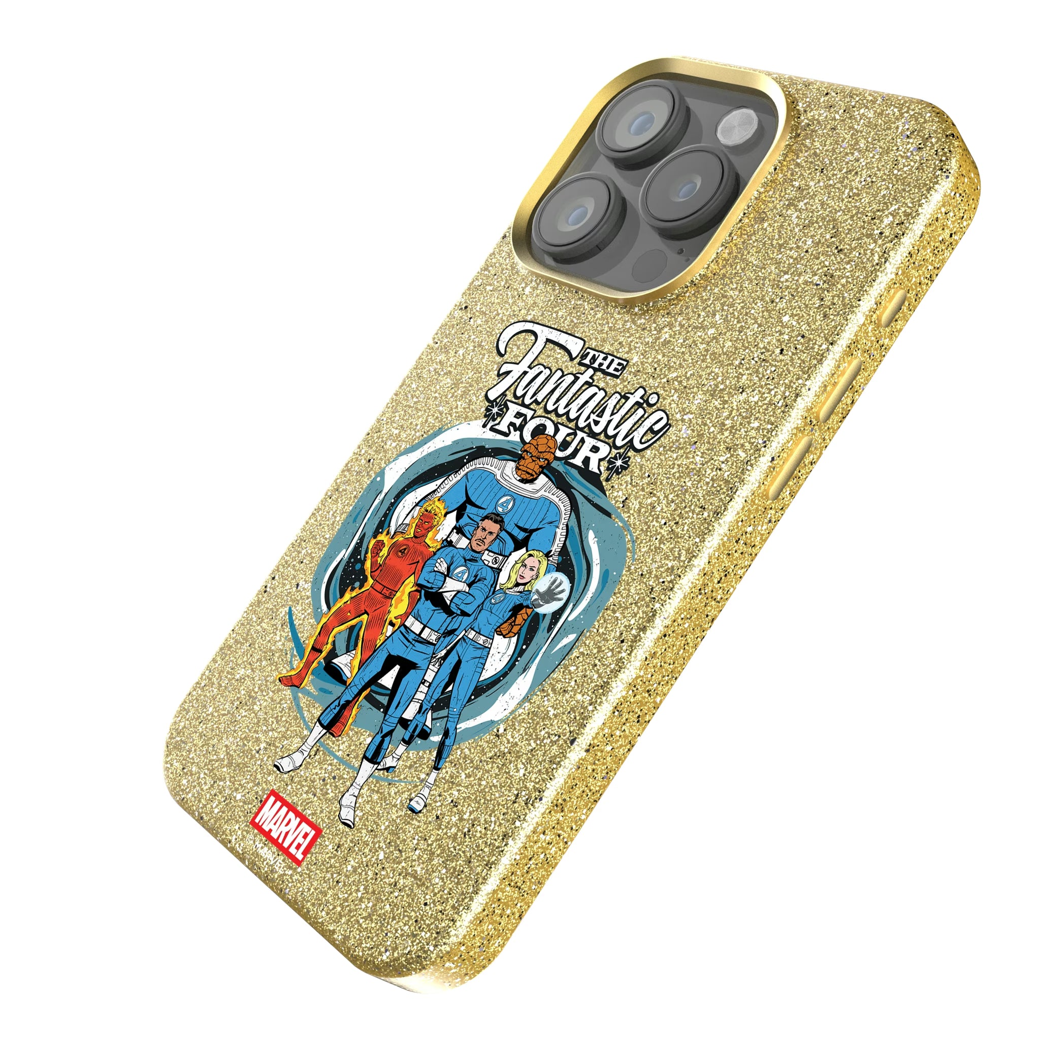 Marvel Fantastic Four Badge iPhone Bling Phone Case for Apple iPhone - Isometric View