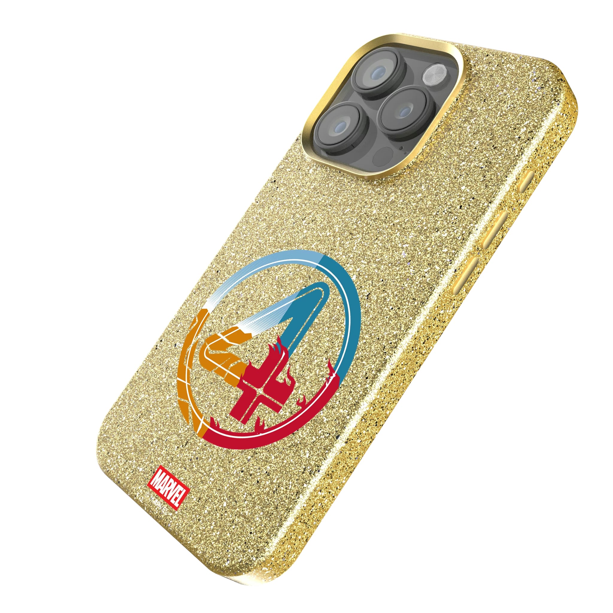Marvel Fantastic Four Badge iPhone Bling Phone Case for Apple iPhone - Isometric View
