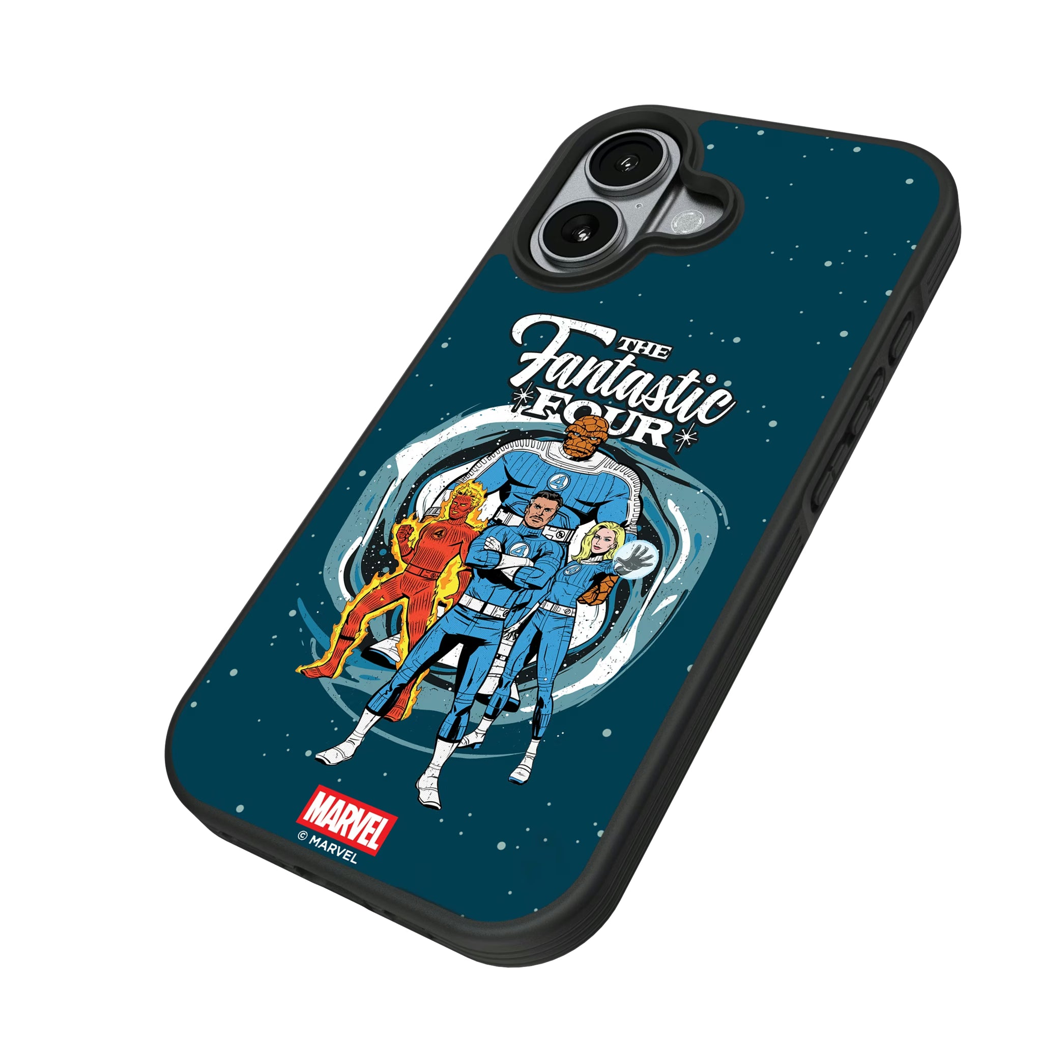 Marvel Fantastic Four Badge iPhone Bump Phone Case for Apple iPhone - Isometric View#Device_iPhone 17