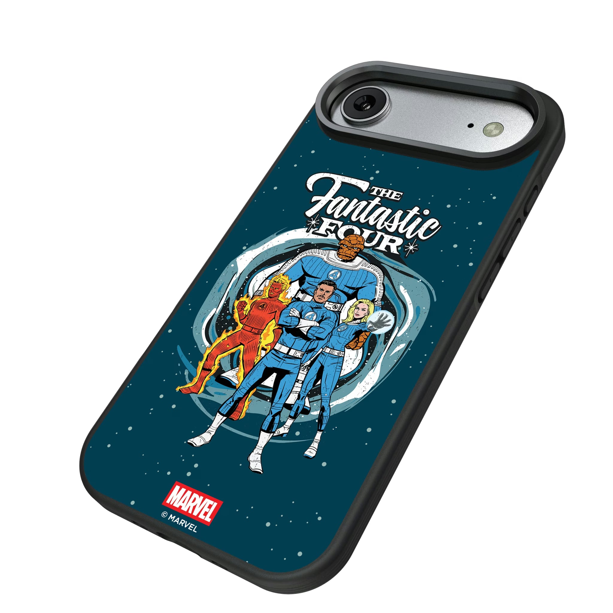 Marvel Fantastic Four Badge iPhone Bump Phone Case for Apple iPhone - Isometric View#Device_iPhone Air