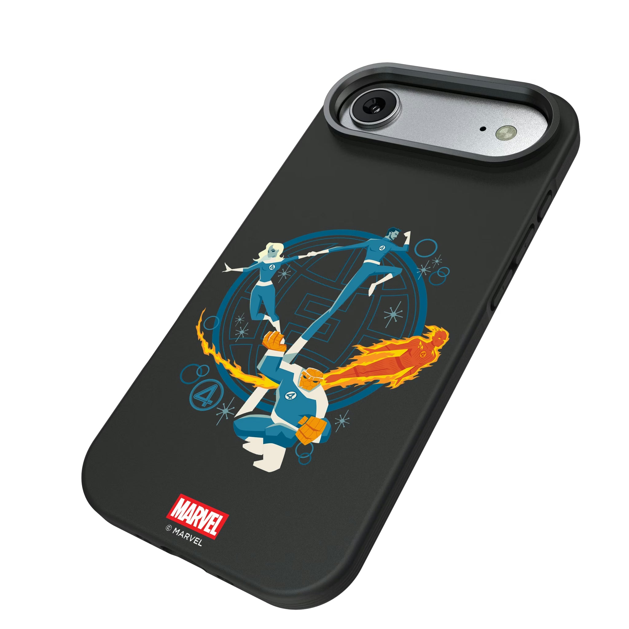 Marvel Fantastic Four Badge iPhone Bump Phone Case for Apple iPhone - Isometric View#Device_iPhone Air
