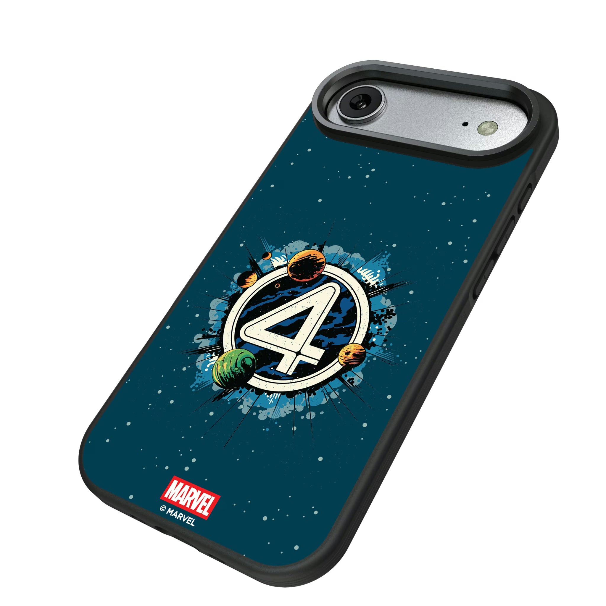Marvel Fantastic Four Badge iPhone Bump Phone Case for Apple iPhone - Isometric View#Device_iPhone Air