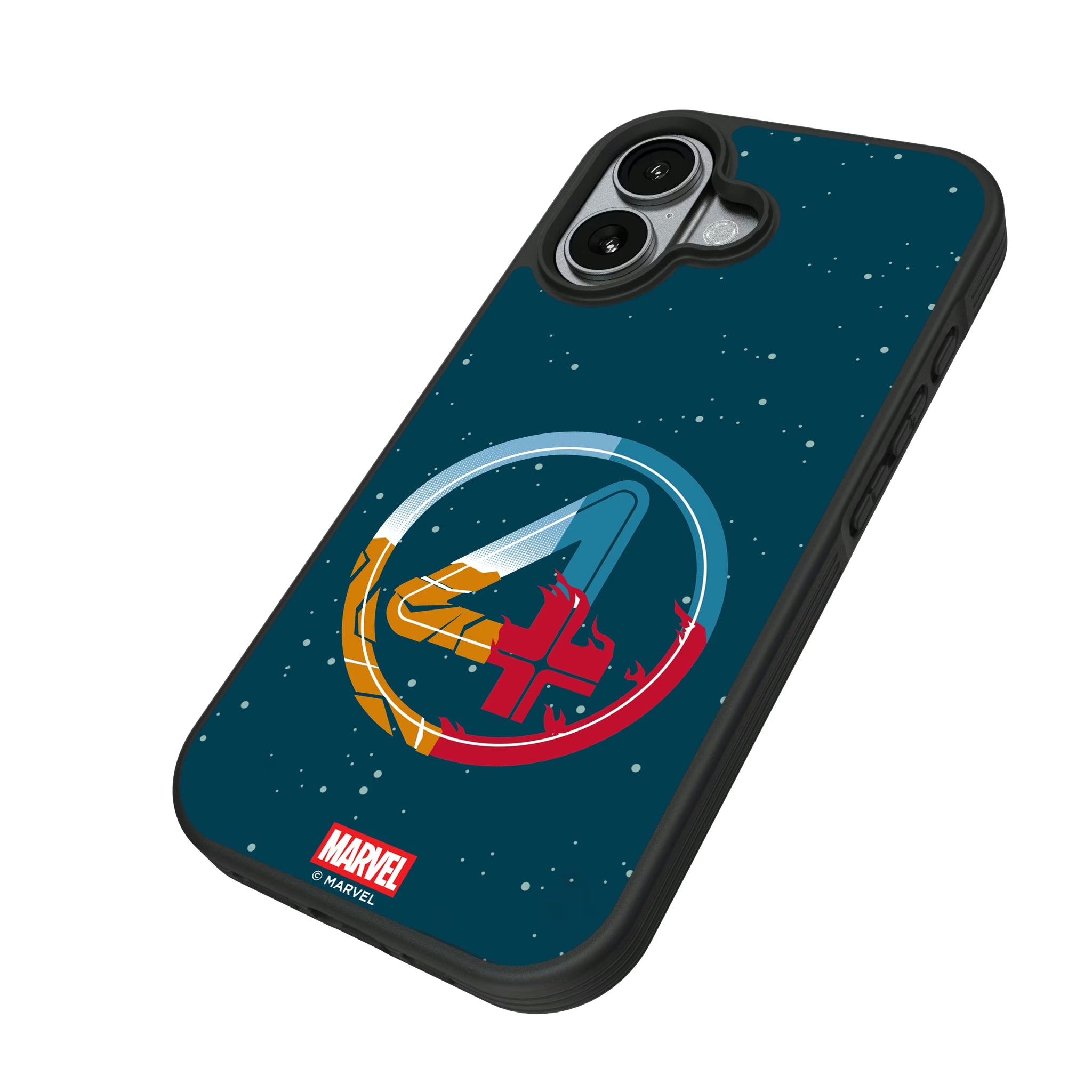Marvel Fantastic Four Badge iPhone Bump Phone Case for Apple iPhone - Isometric View#Device_iPhone 17