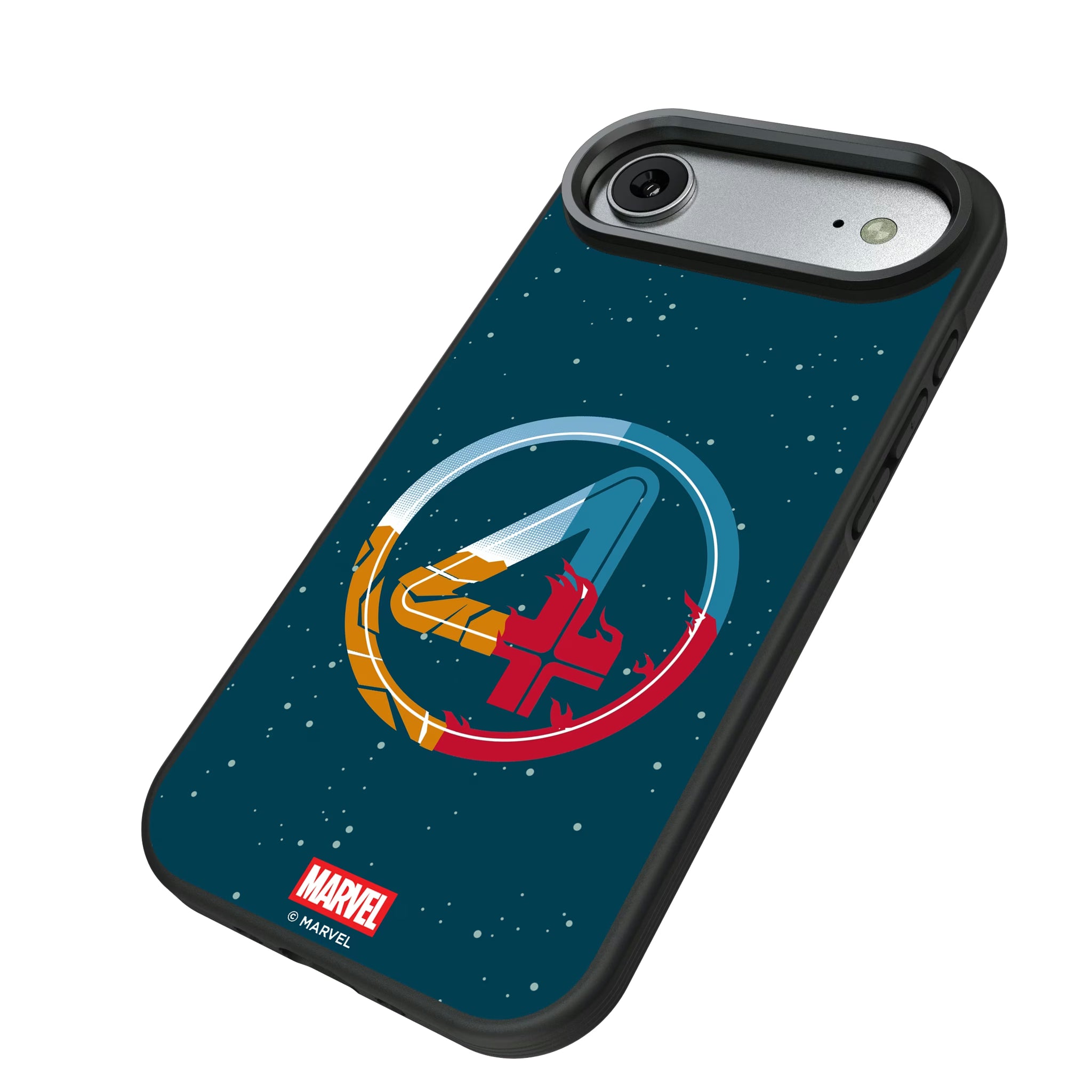 Marvel Fantastic Four Badge iPhone Bump Phone Case for Apple iPhone - Isometric View#Device_iPhone Air