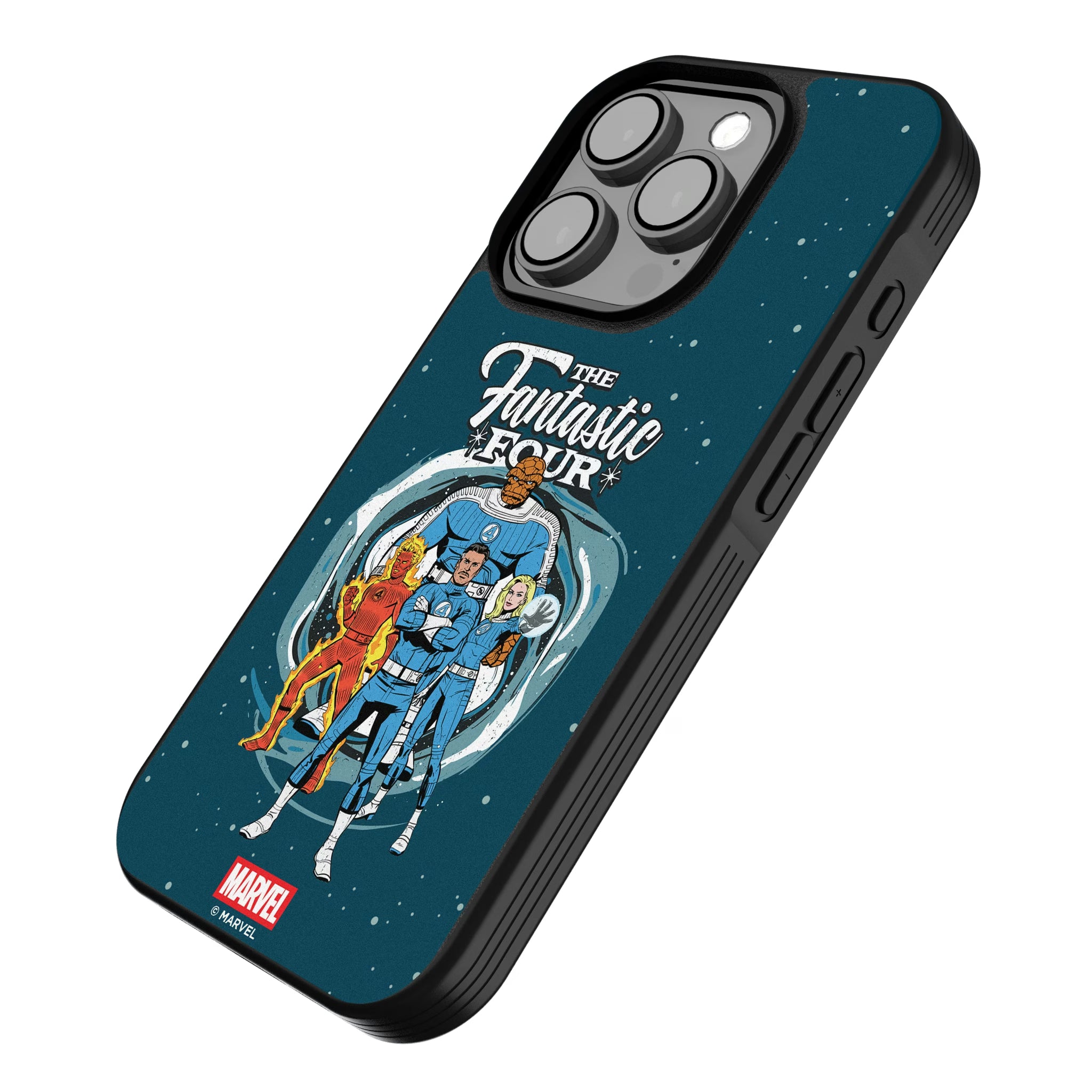 Marvel Fantastic Four Badge iPhone Bump Phone Case for Apple iPhone - Isometric View
