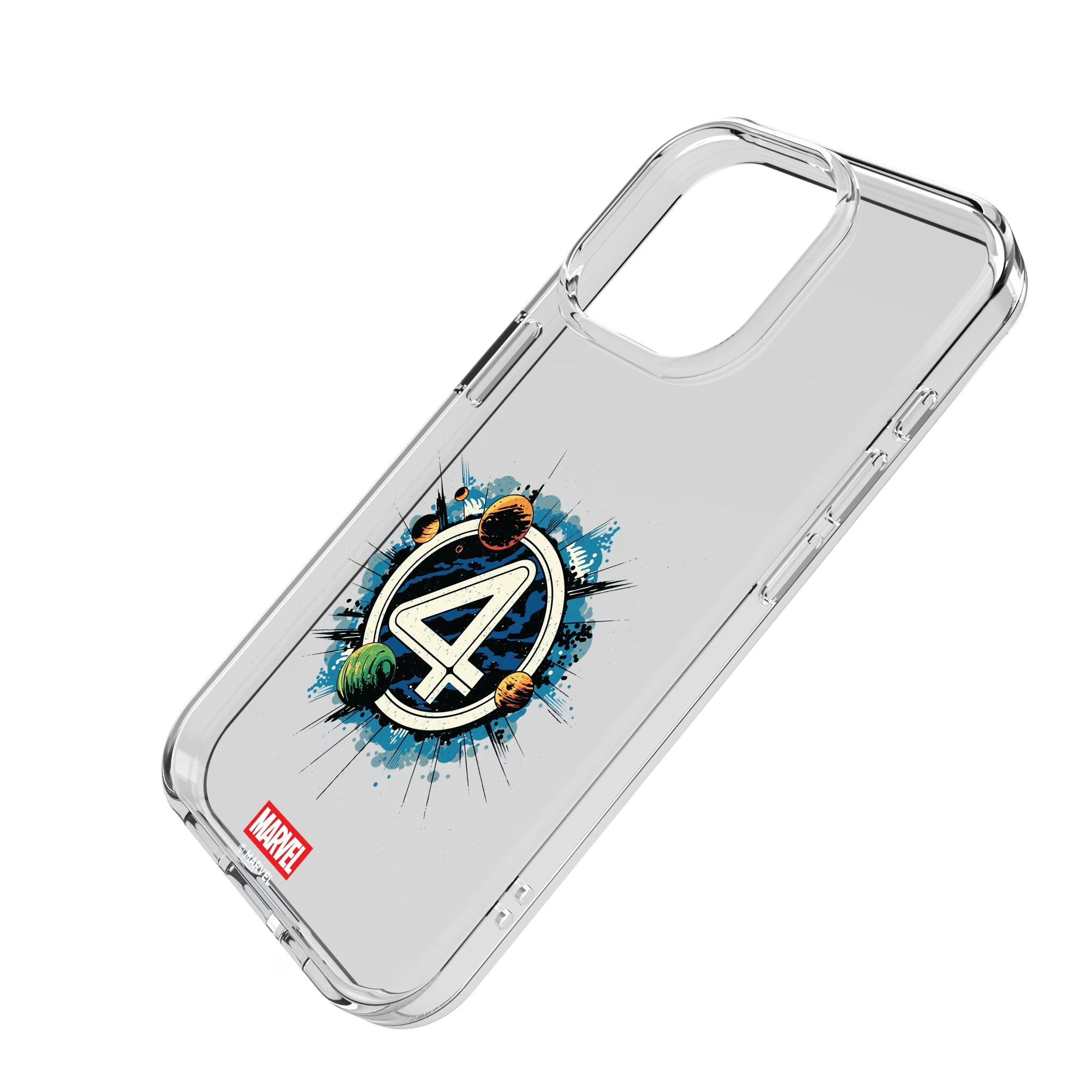 Marvel Fantastic Four Badge iPhone Clear Phone Case for Apple iPhone - Isometric View