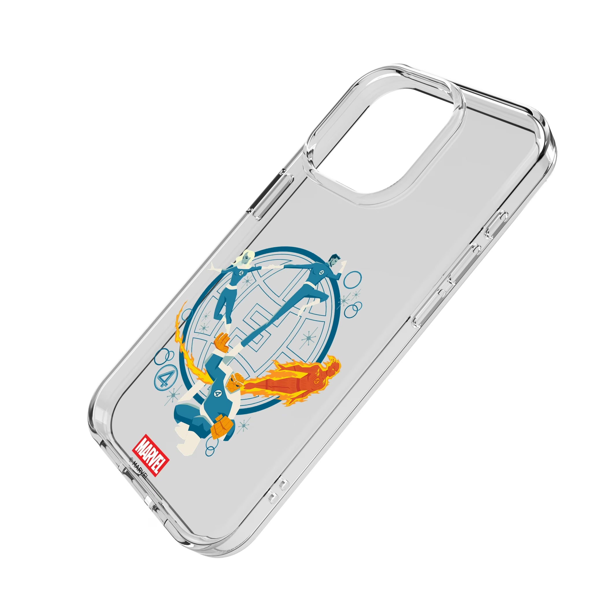 Marvel Fantastic Four Badge iPhone Clear Phone Case for Apple iPhone - Isometric View