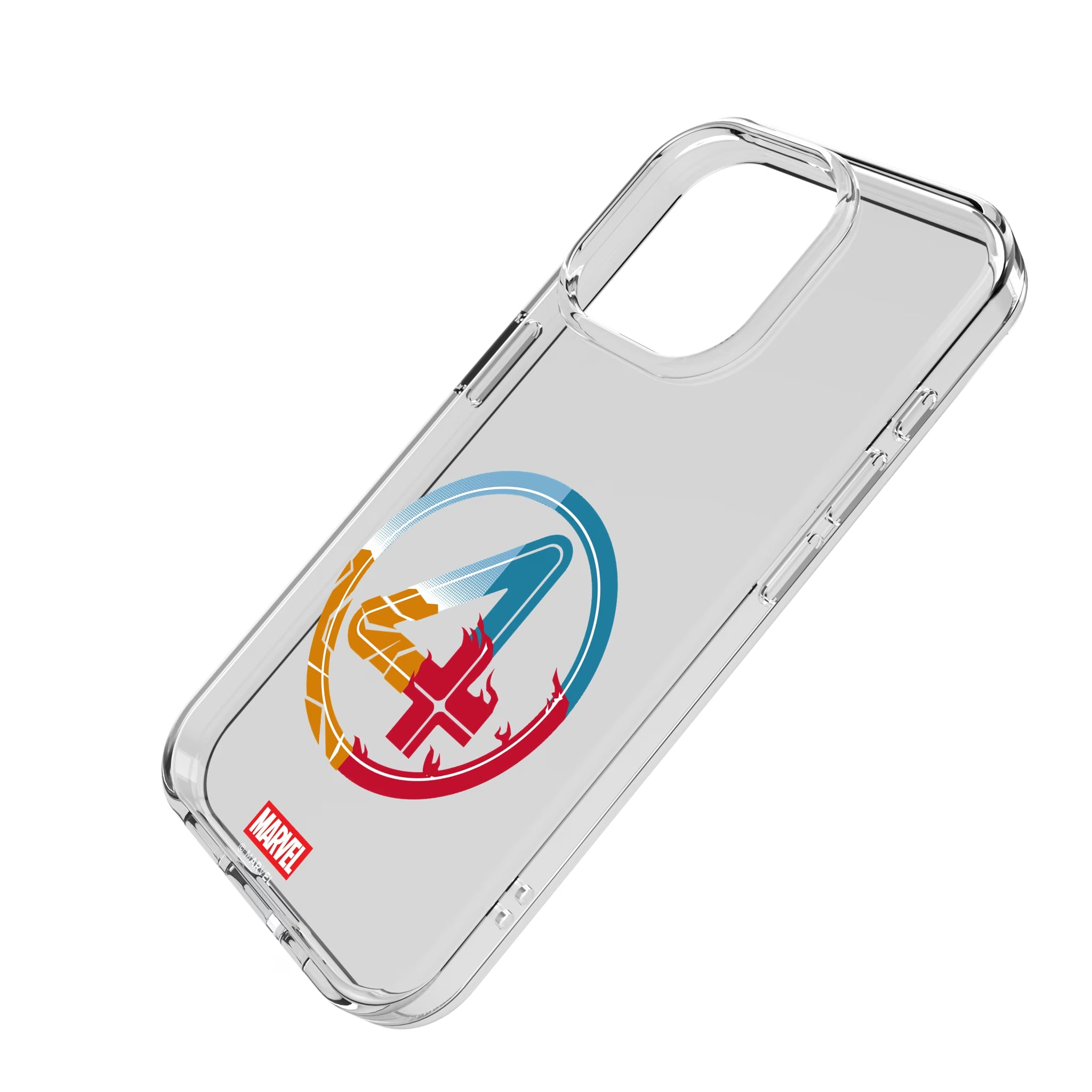Marvel Fantastic Four Badge iPhone Clear Phone Case for Apple iPhone - Isometric View
