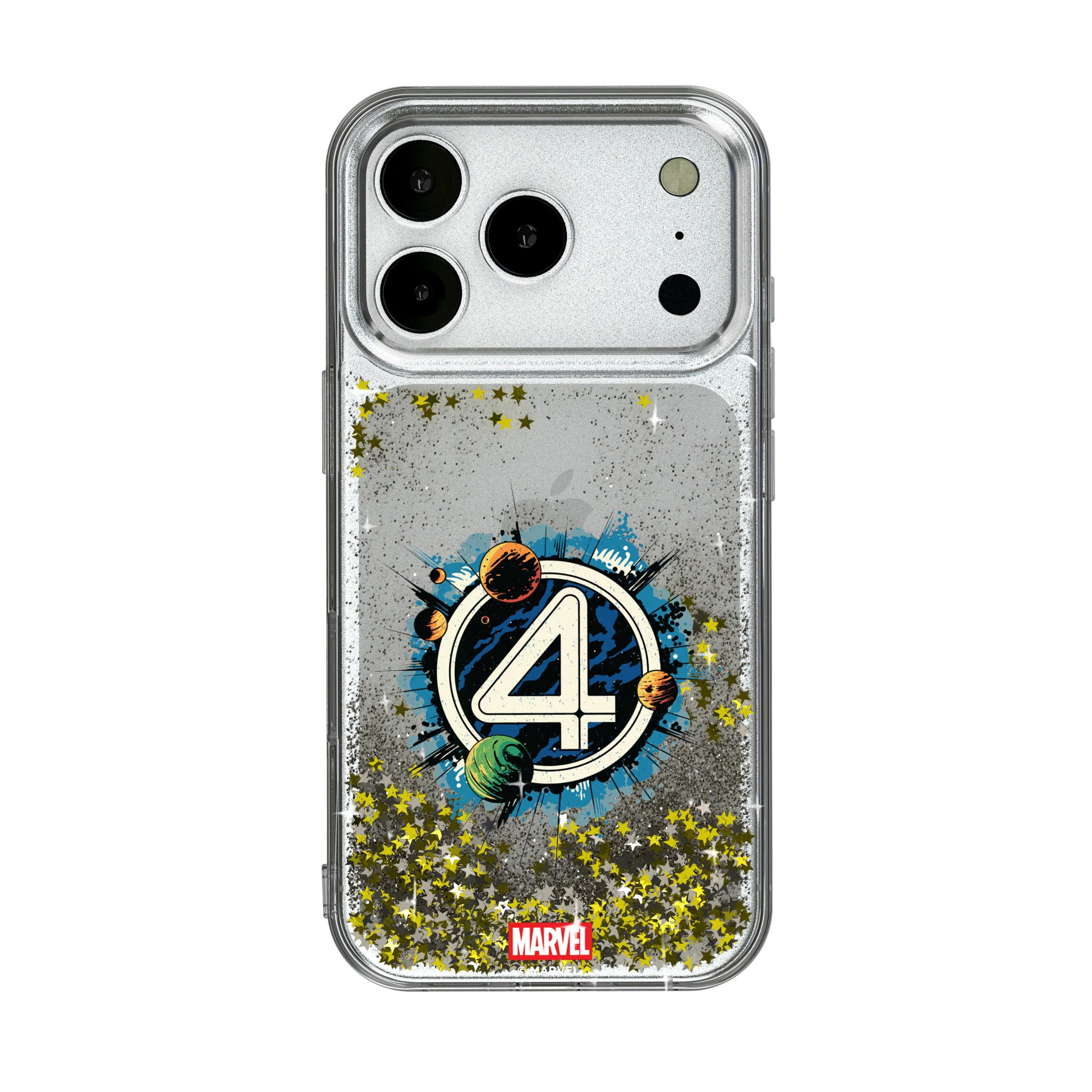 Marvel Fantastic Four Badge iPhone Glitter Phone Case for Apple iPhone