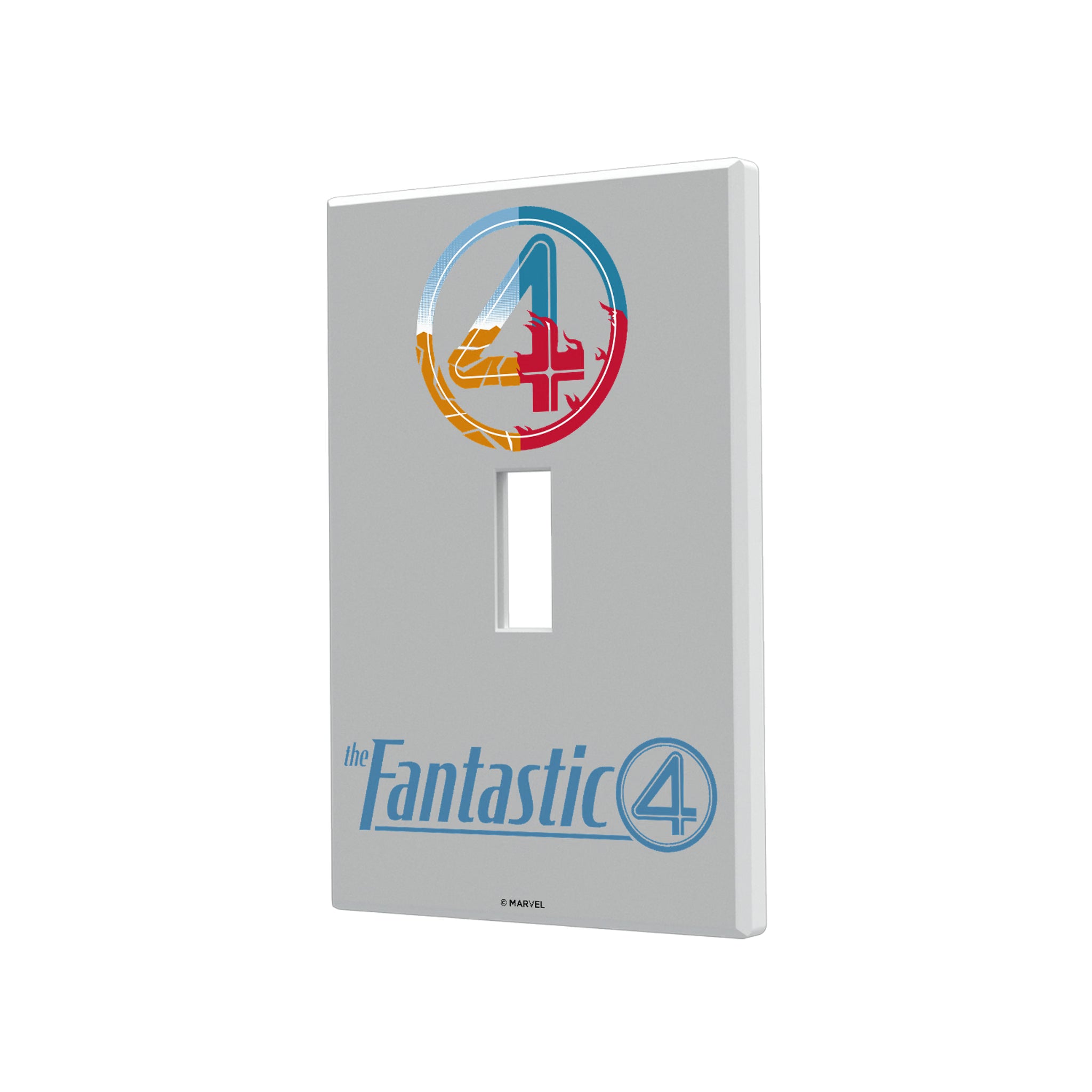 Marvel Fantastic Four Badge Hidden-Screw Light Switch Plate#Style_Single Toggle