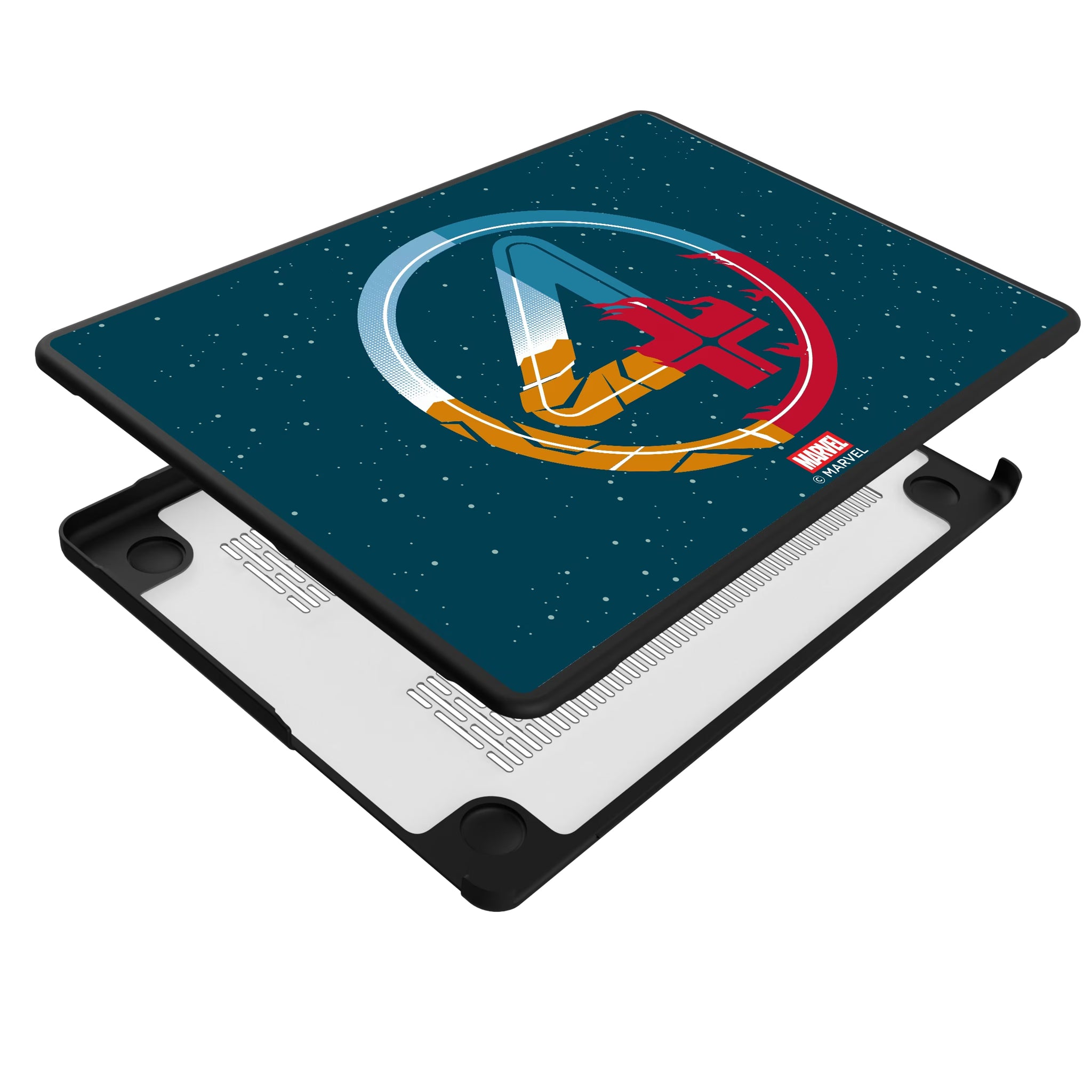 Marvel Fantastic Four Badge MacBook Laptop Case for Apple MacBook - Isometric View#Device_MacBook Pro (14-inch, 2021) / MacBook Pro (14-inch, 2023) / MacBook Pro (14-inch, 2024)