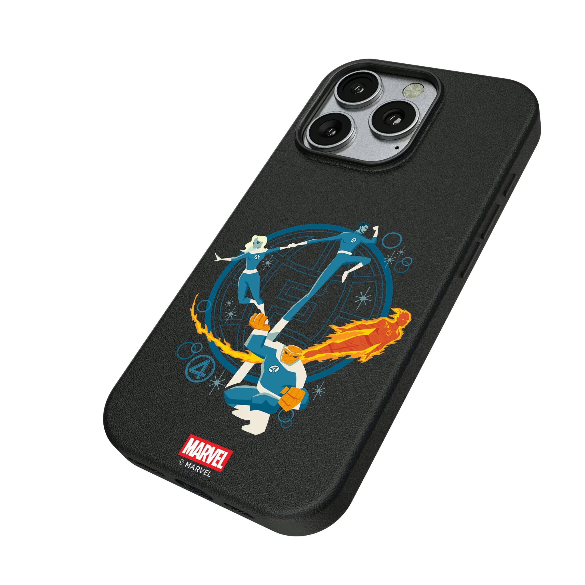 Marvel Fantastic Four Badge iPhone MagSafe Compatible Phone Case for Apple iPhone - Isometric View
