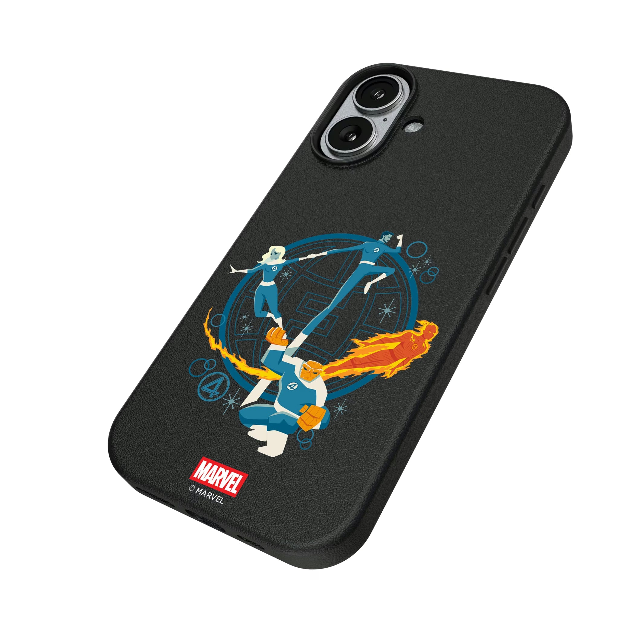 Marvel Fantastic Four Badge iPhone MagSafe Compatible Phone Case for Apple iPhone - Isometric View#Device_iPhone 17