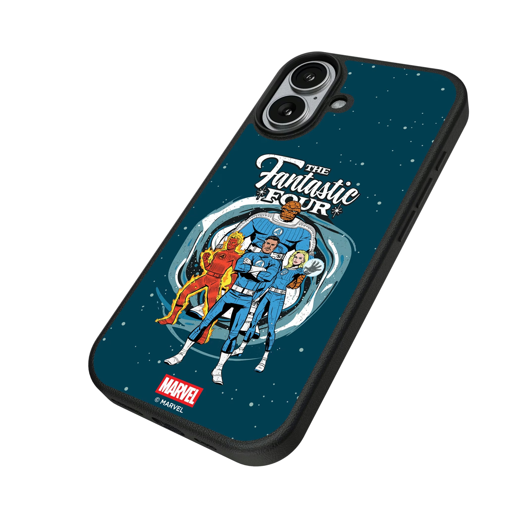 Marvel Fantastic Four Badge iPhone MagSafe Compatible Phone Case for Apple iPhone - Isometric View#Device_iPhone 17