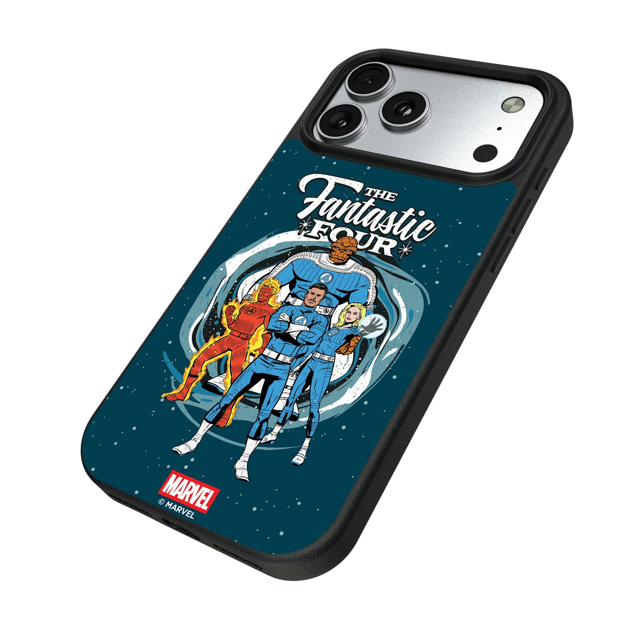 Marvel Fantastic Four Badge iPhone MagSafe Compatible Phone Case for Apple iPhone - Isometric View#Device_iPhone 17 Pro Max