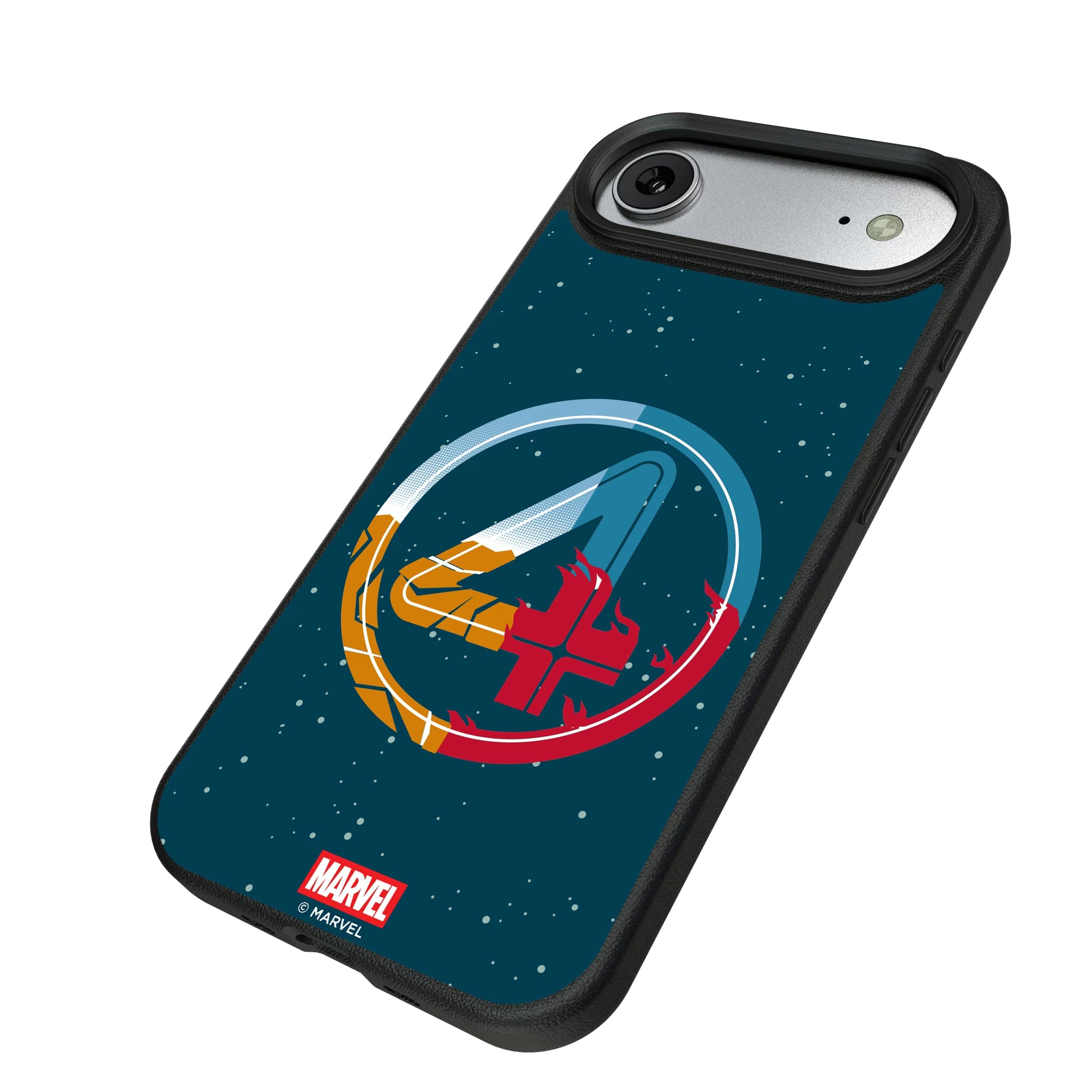 Marvel Fantastic Four Badge iPhone MagSafe Compatible Phone Case for Apple iPhone - Isometric View#Device_iPhone Air
