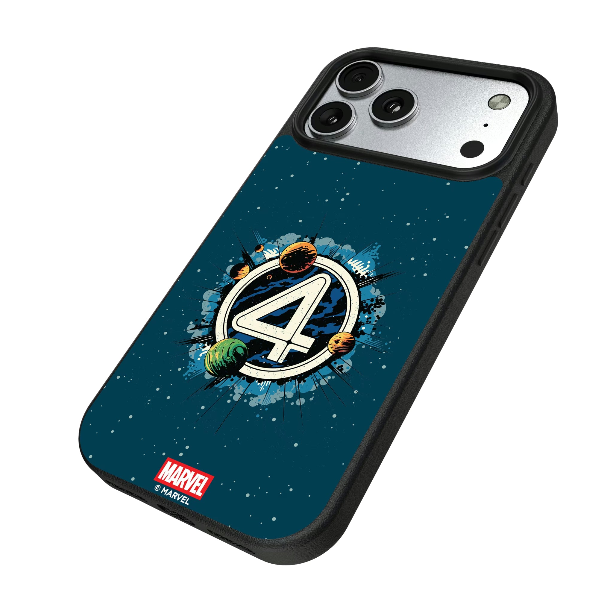 Marvel Fantastic Four Badge iPhone MagSafe Compatible Phone Case for Apple iPhone - Isometric View#Device_iPhone 17 Pro Max