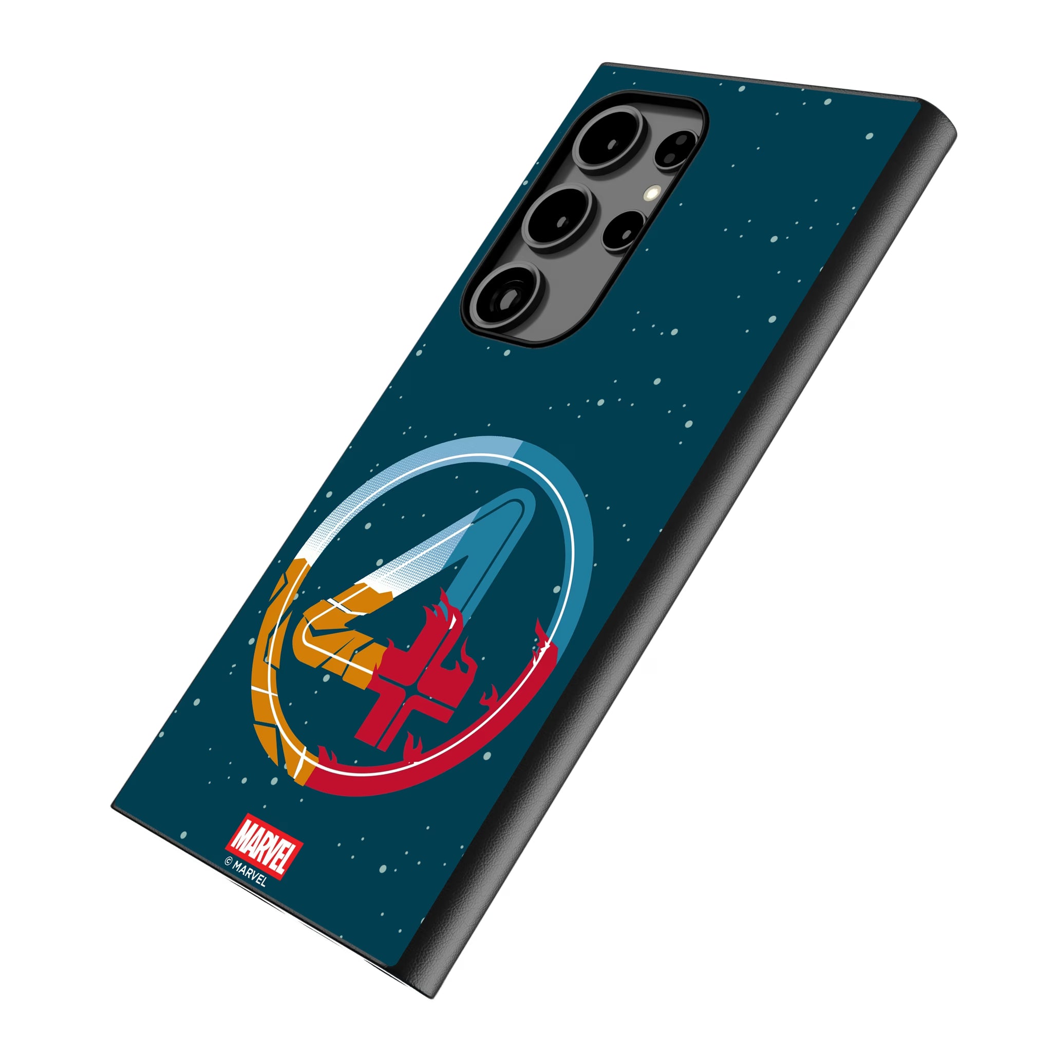 Marvel Fantastic Four Badge Galaxy MagSafe Compatible Phone Case for Samsung Galaxy - Isometric View