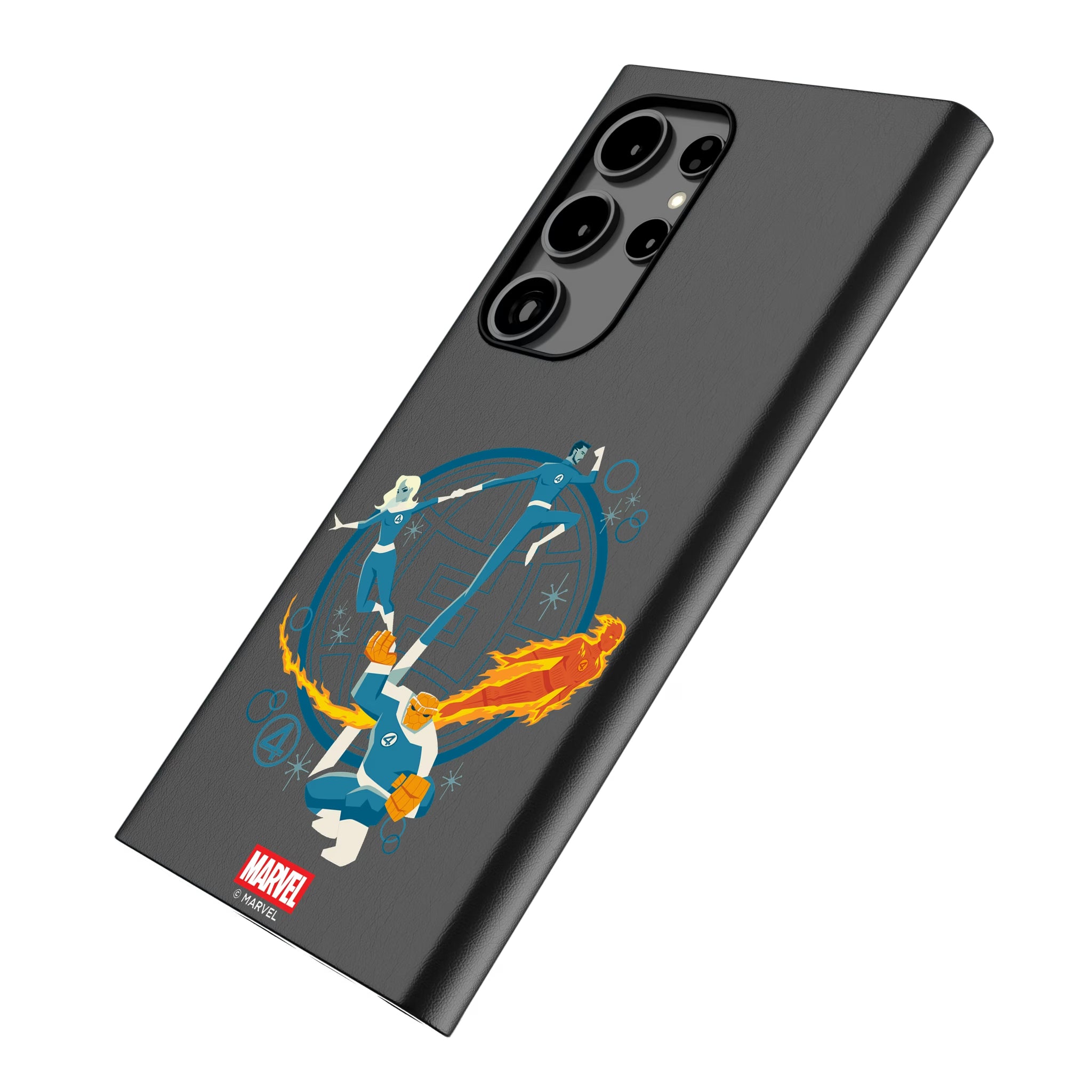 Marvel Fantastic Four Badge Galaxy MagSafe Compatible Phone Case for Samsung Galaxy - Isometric View