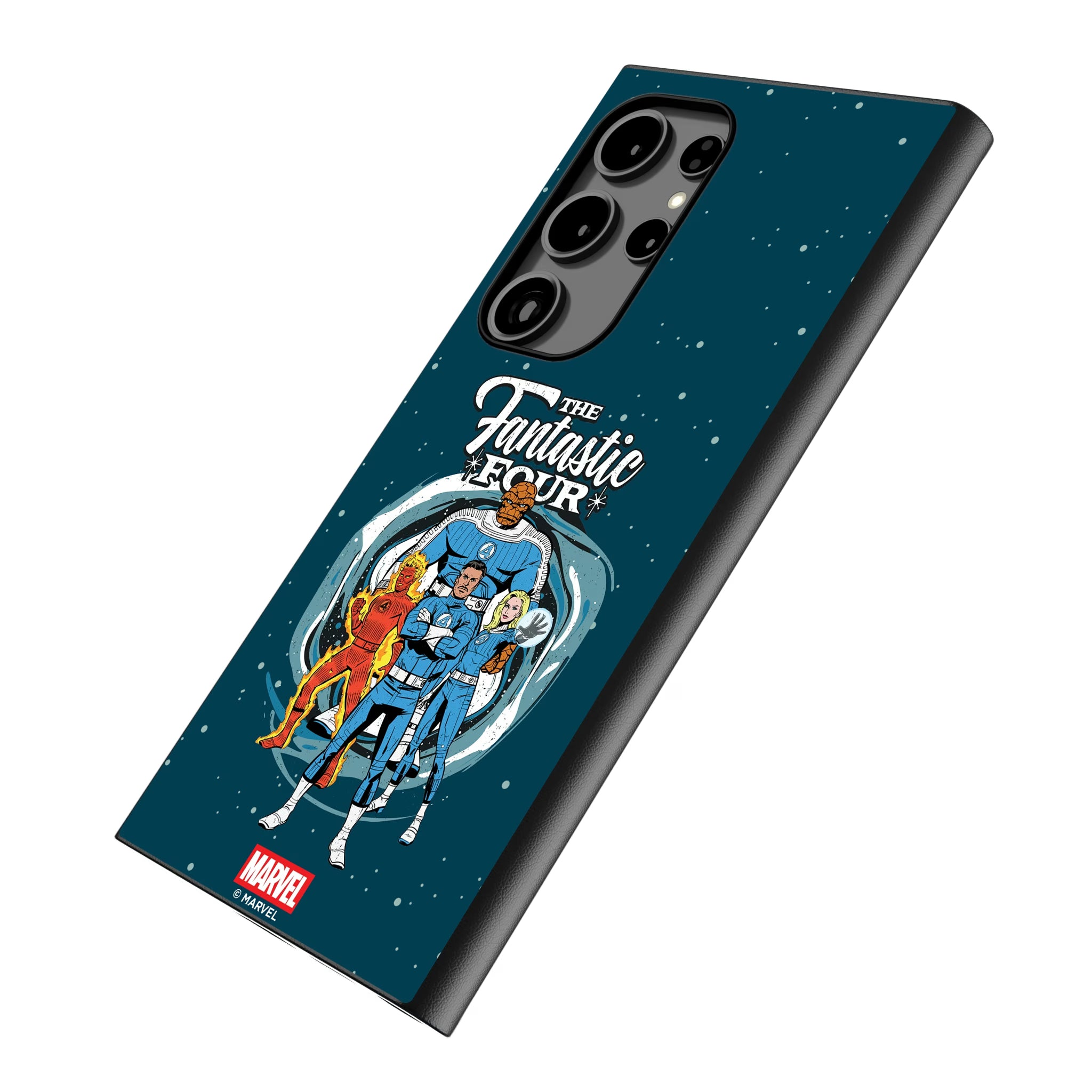 Marvel Fantastic Four Badge Galaxy MagSafe Compatible Phone Case for Samsung Galaxy - Isometric View