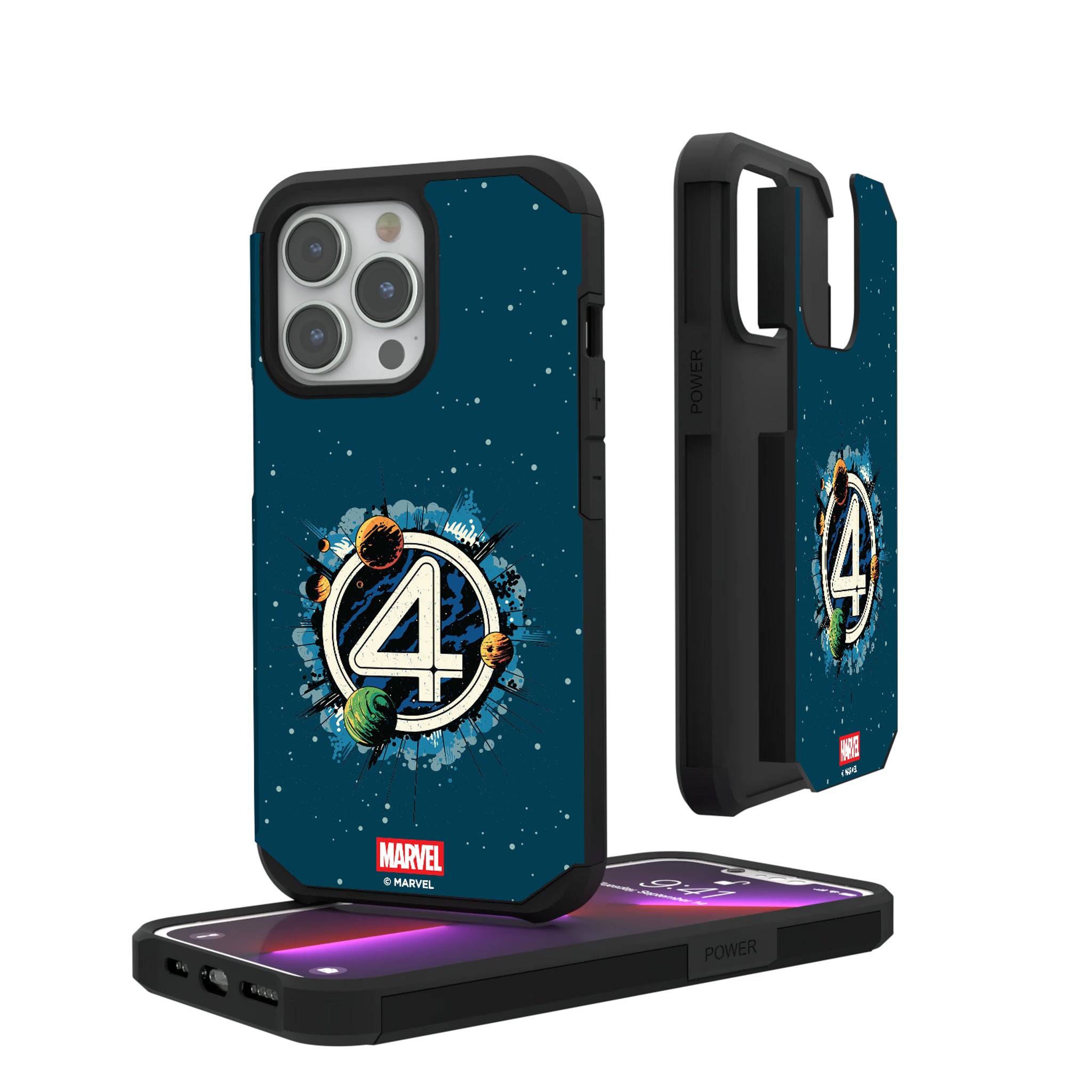 Marvel Fantastic Four Badge iPhone Rugged Phone Case for Apple iPhone#Device_iPhone 13 Pro