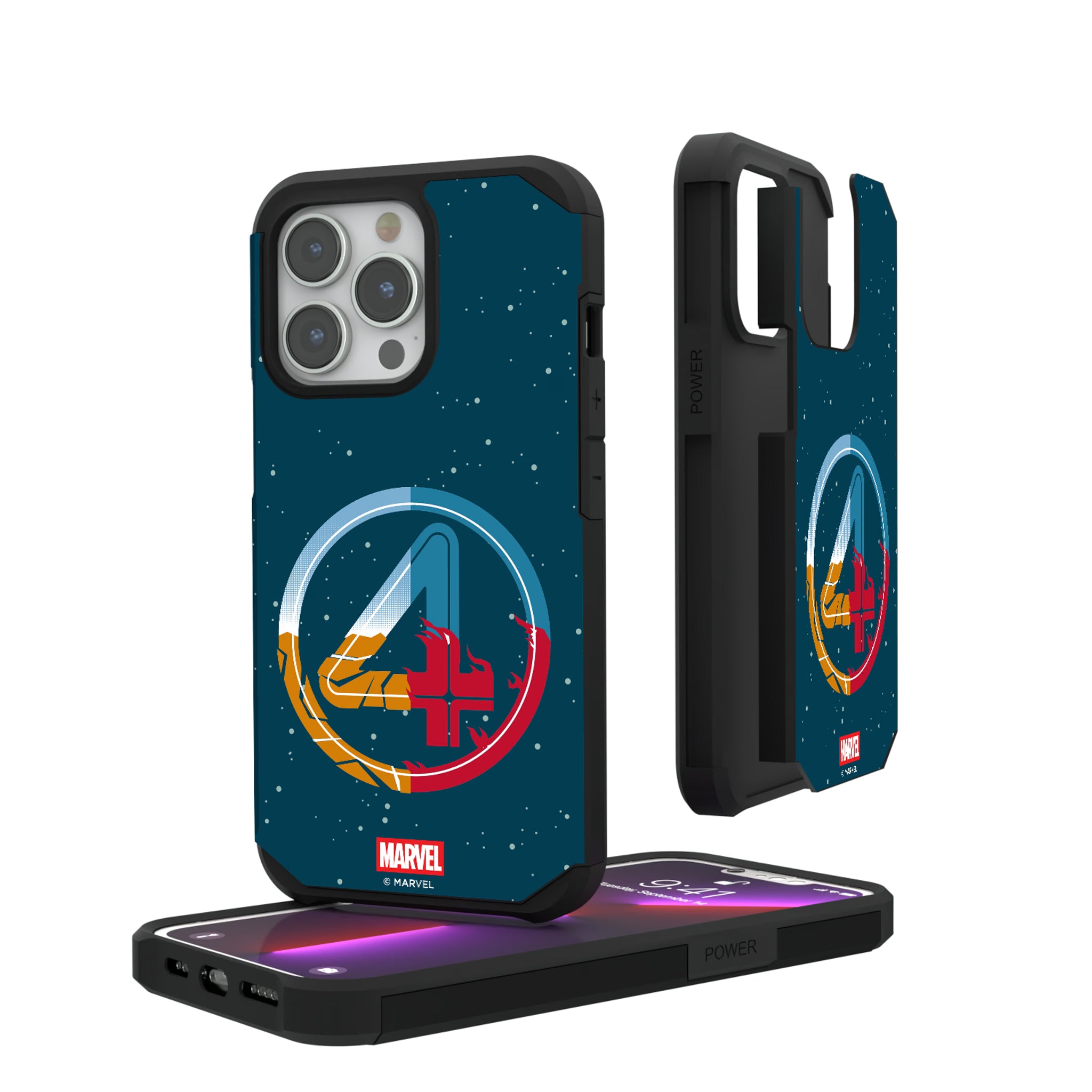 Marvel Fantastic Four Badge iPhone Rugged Phone Case for Apple iPhone#Device_iPhone 13 Pro