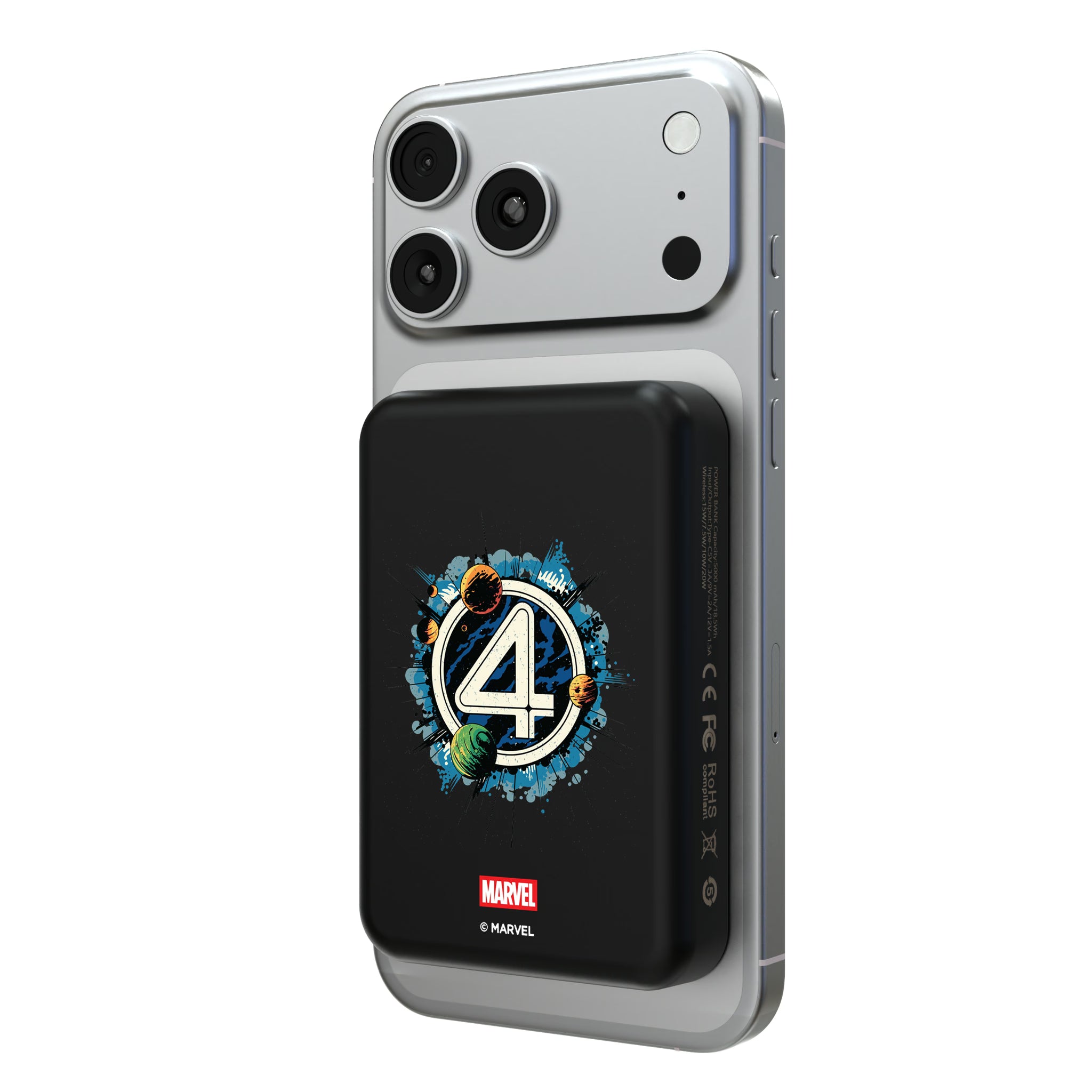 Marvel Fantastic Four Badge Wireless Mag Power Bank