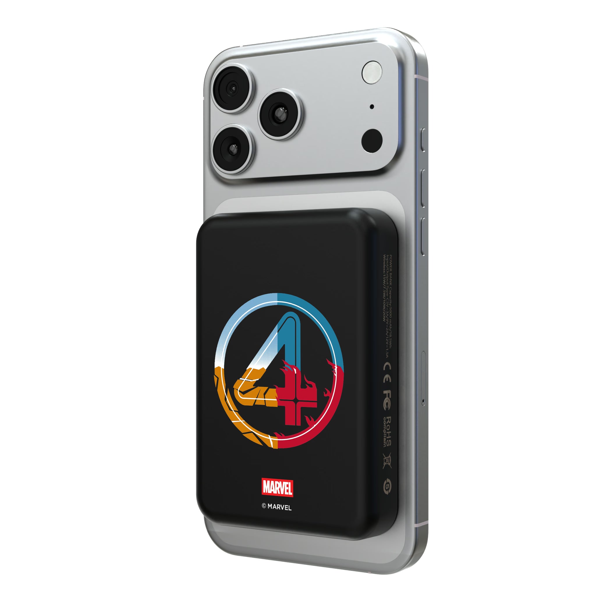 Marvel Fantastic Four Badge Wireless Mag Power Bank