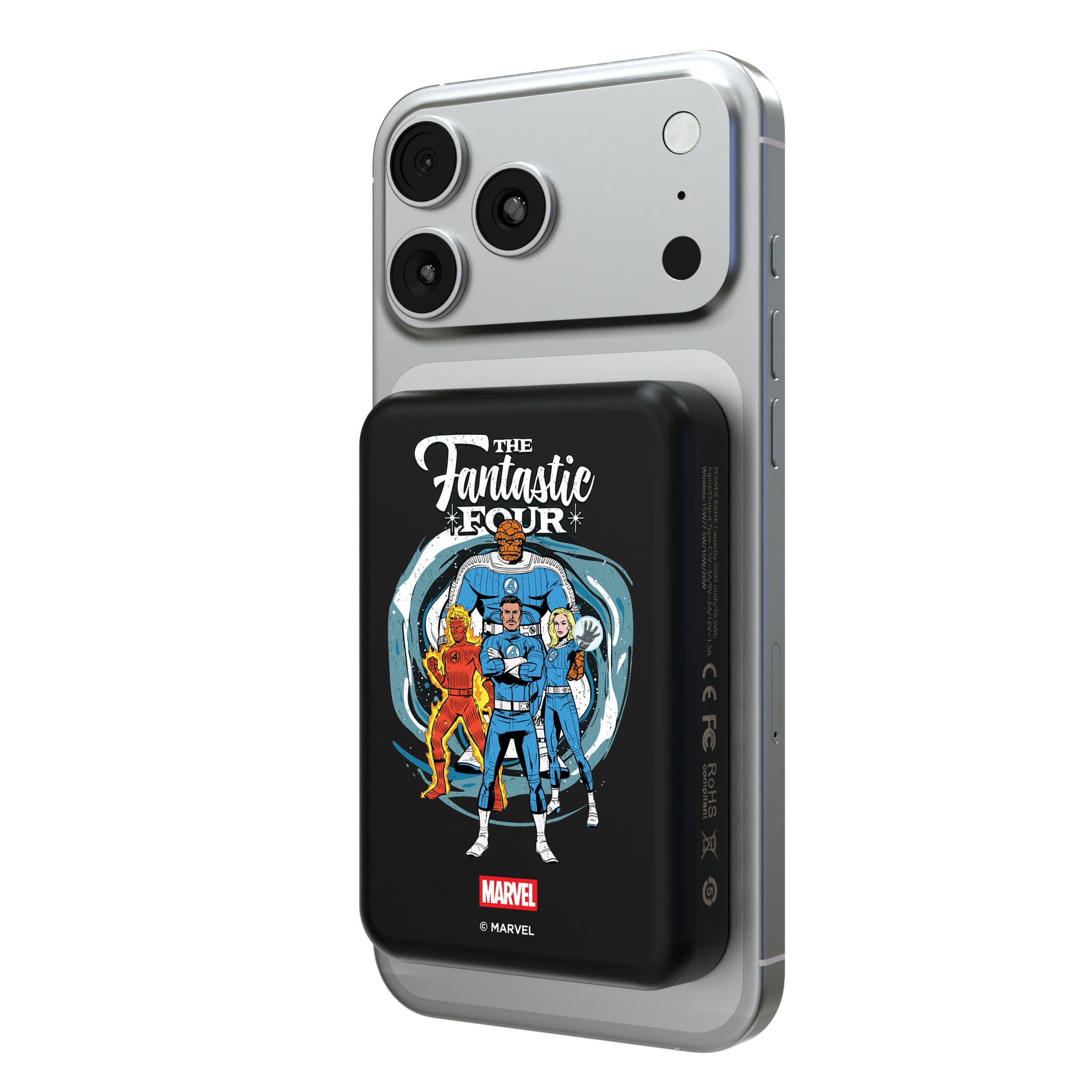 Marvel Fantastic Four Badge Wireless Mag Power Bank