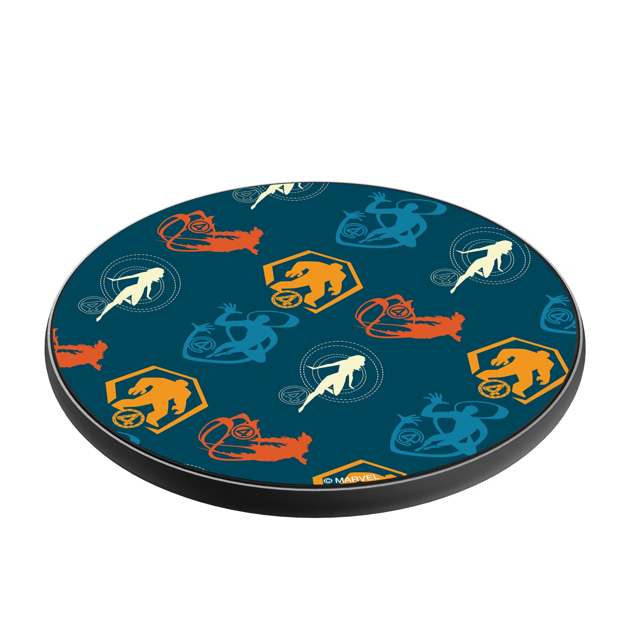 Marvel Fantastic Four Pattern 2 15-Watt Wireless Charger - Isometric View