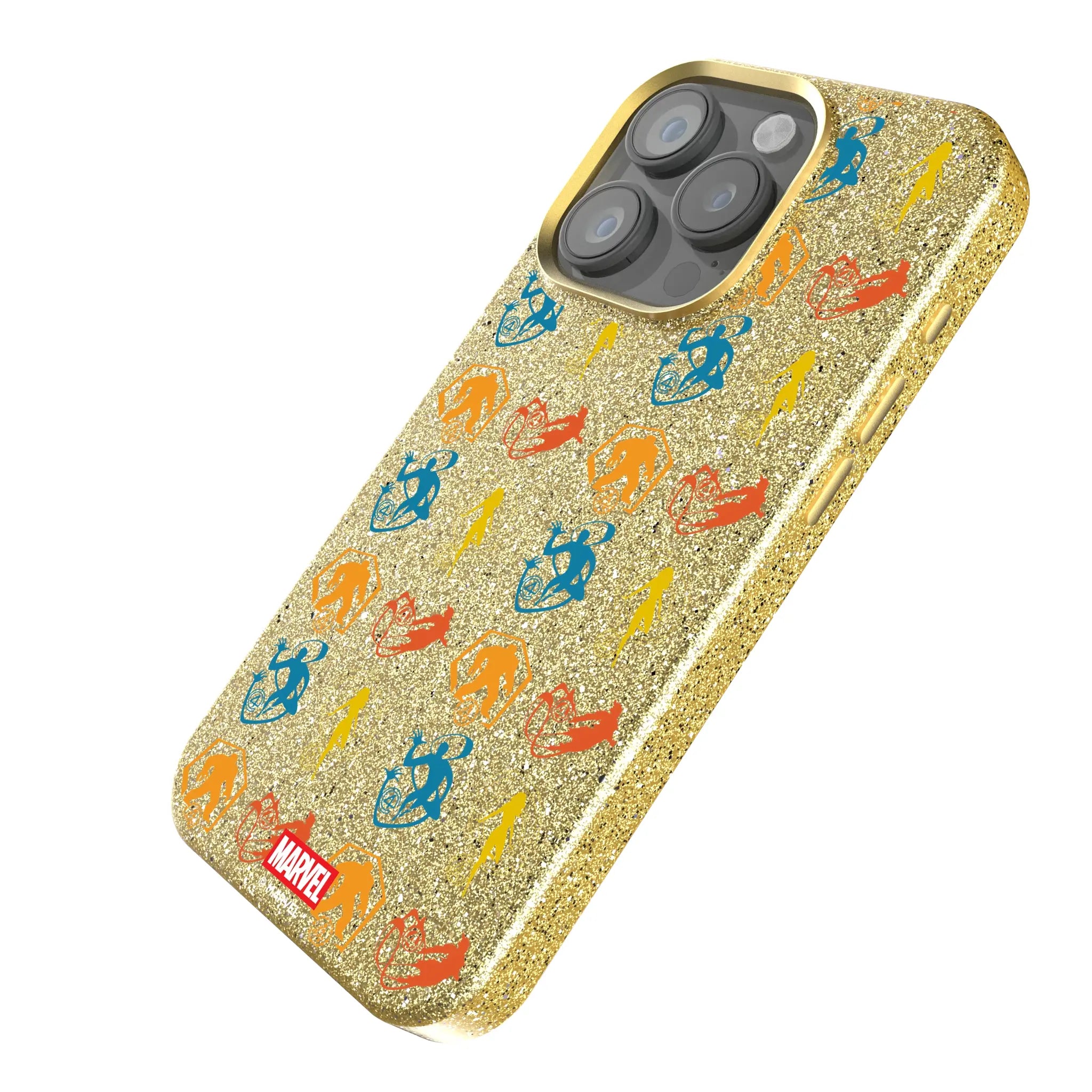 Marvel Fantastic Four Pattern 2 iPhone Bling Phone Case for Apple iPhone - Isometric View