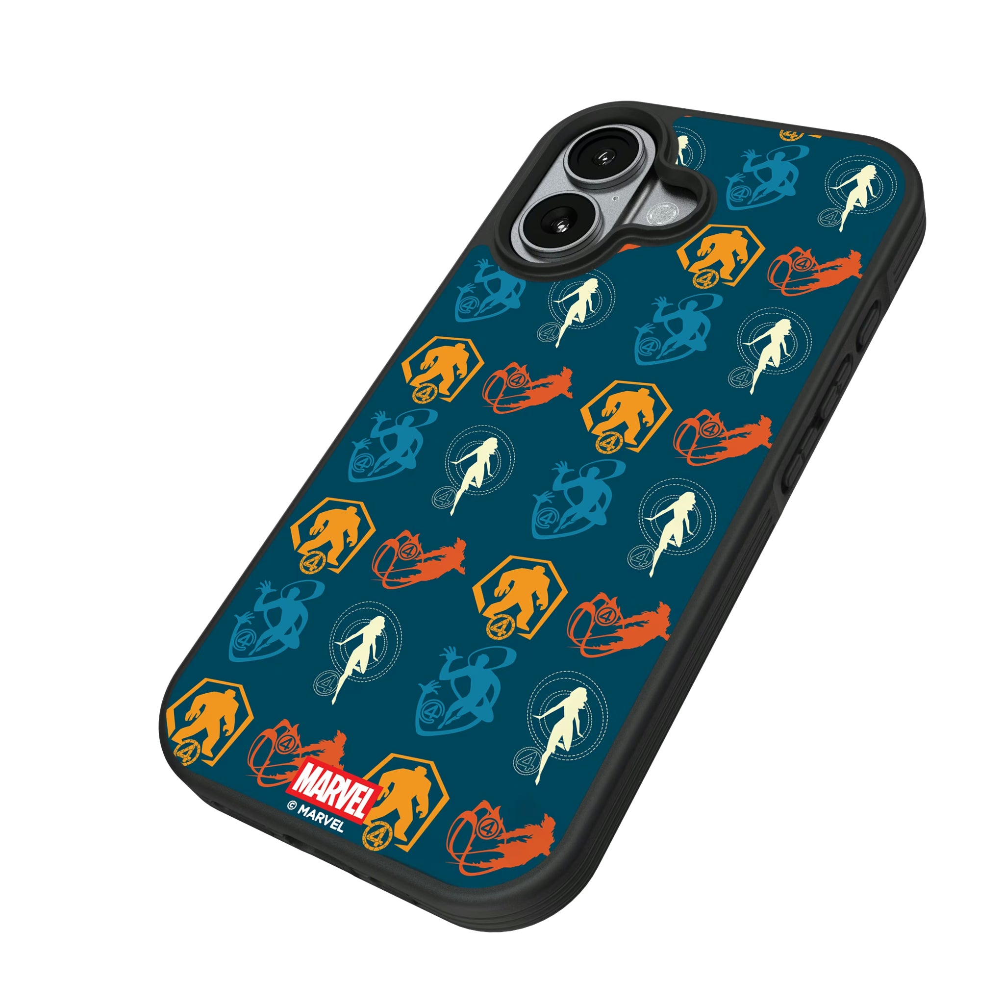 Marvel Fantastic Four Pattern 2 iPhone Bump Phone Case for Apple iPhone - Isometric View#Device_iPhone 17