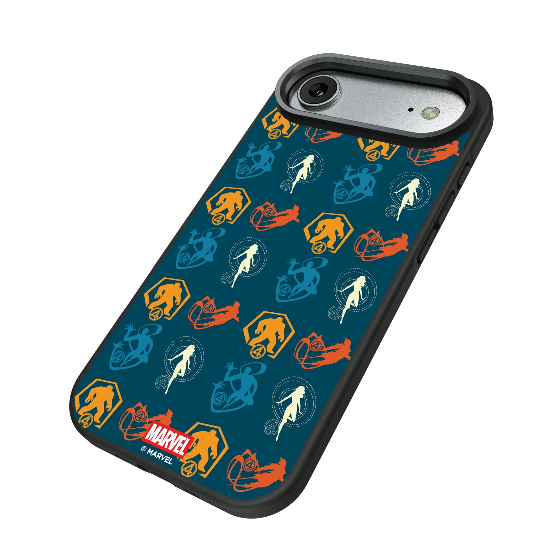 Marvel Fantastic Four Pattern 2 iPhone Bump Phone Case for Apple iPhone - Isometric View#Device_iPhone Air