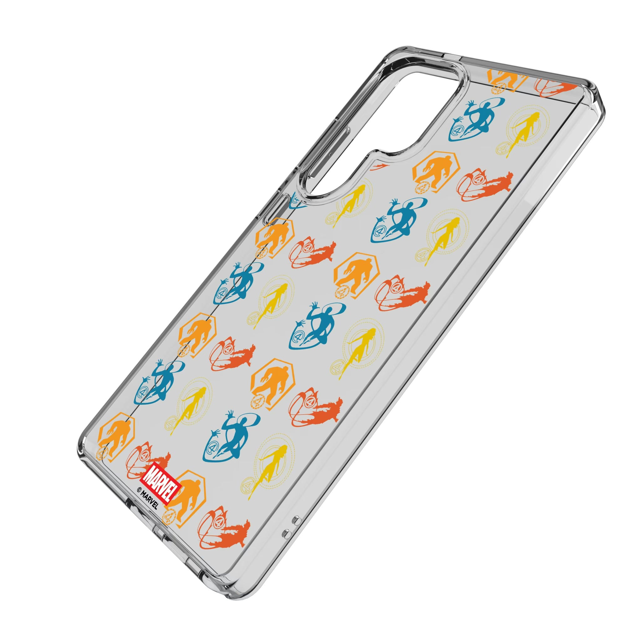 Marvel Fantastic Four Pattern 2 Galaxy Clear Phone Case for Samsung Galaxy - Isometric View