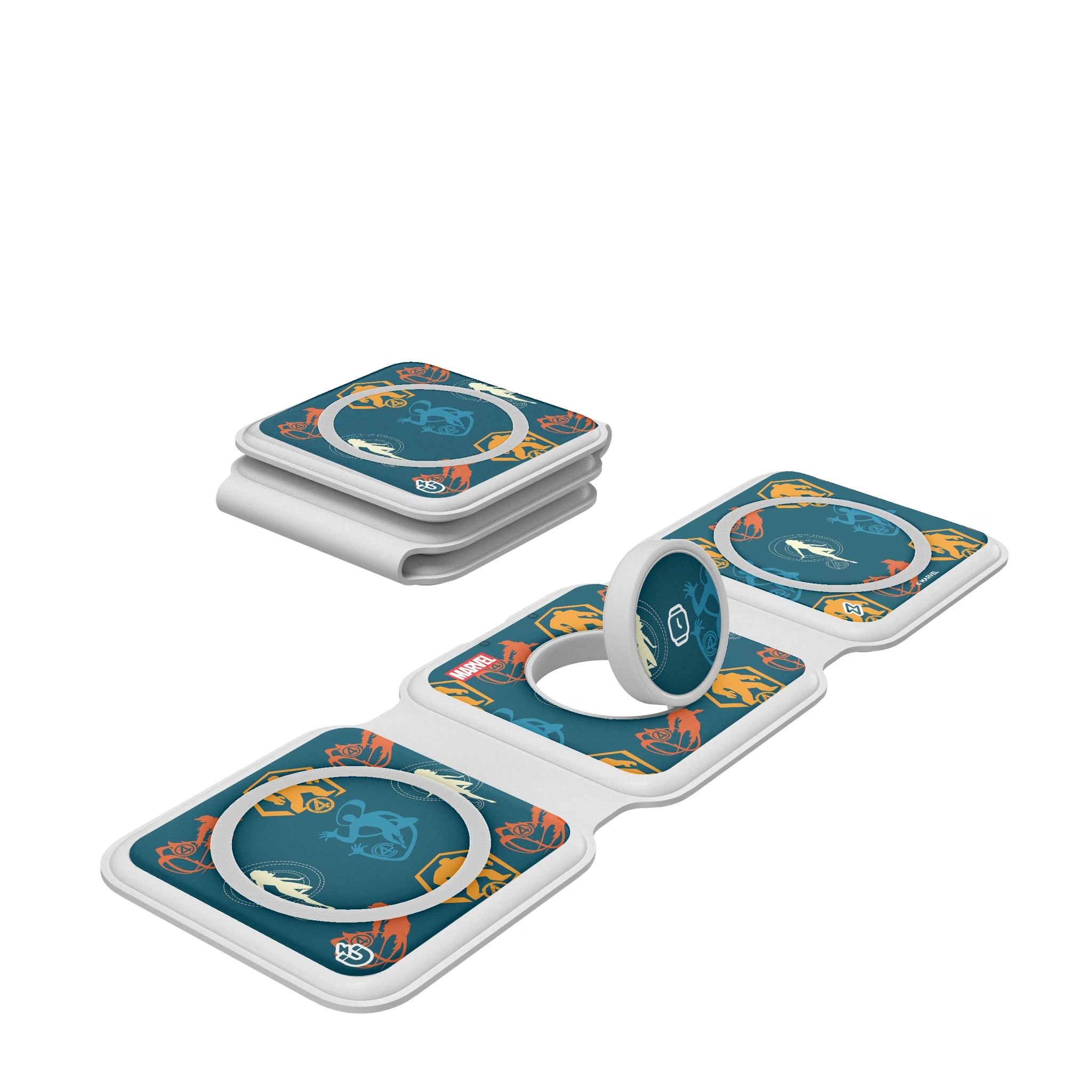 Marvel Fantastic Four Pattern 2 Foldable 3 in 1 Charger
