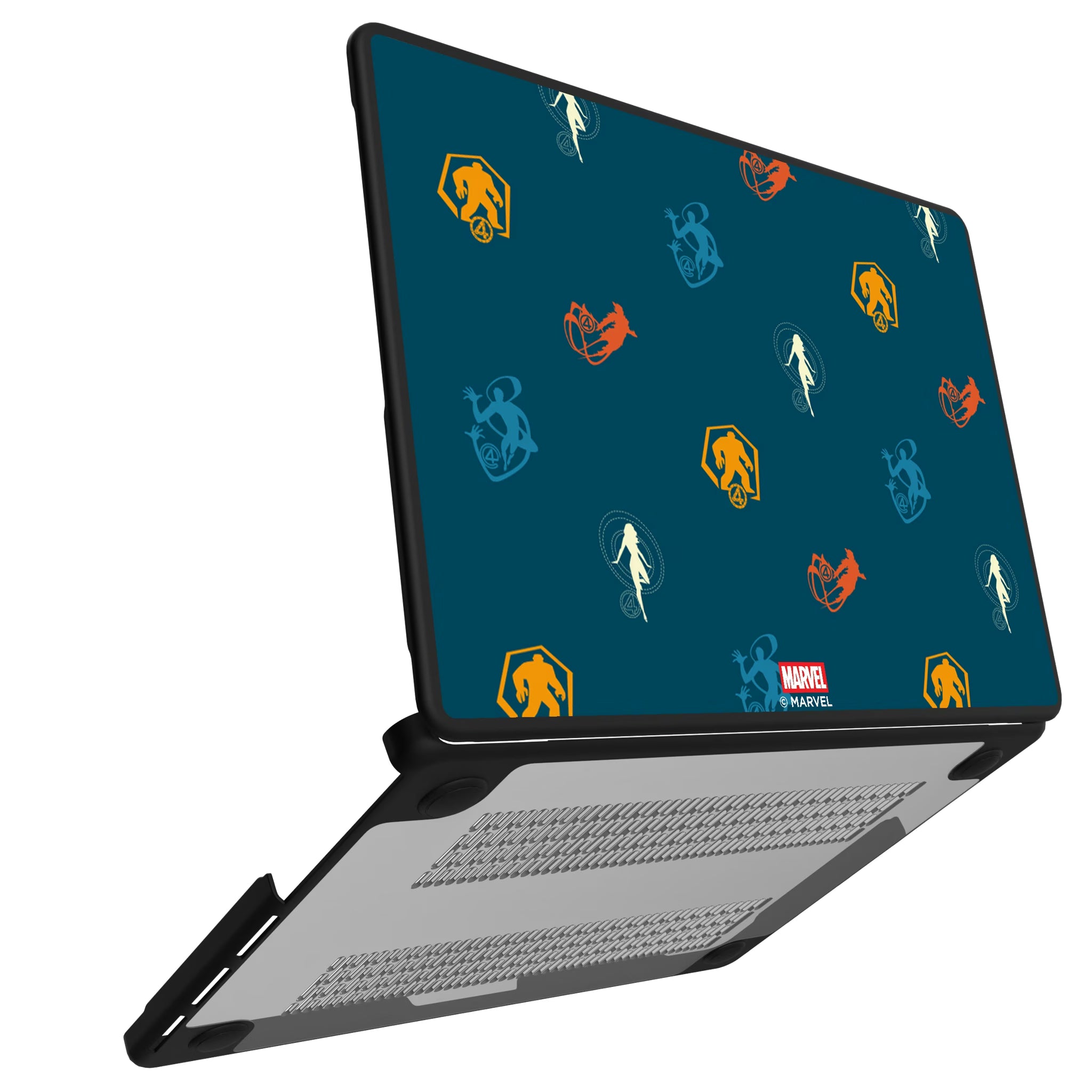 Marvel Fantastic Four Pattern 2 MacBook Laptop Case for Apple MacBook#Device_MacBook Pro (14-inch, 2021) / MacBook Pro (14-inch, 2023) / MacBook Pro (14-inch, 2024)
