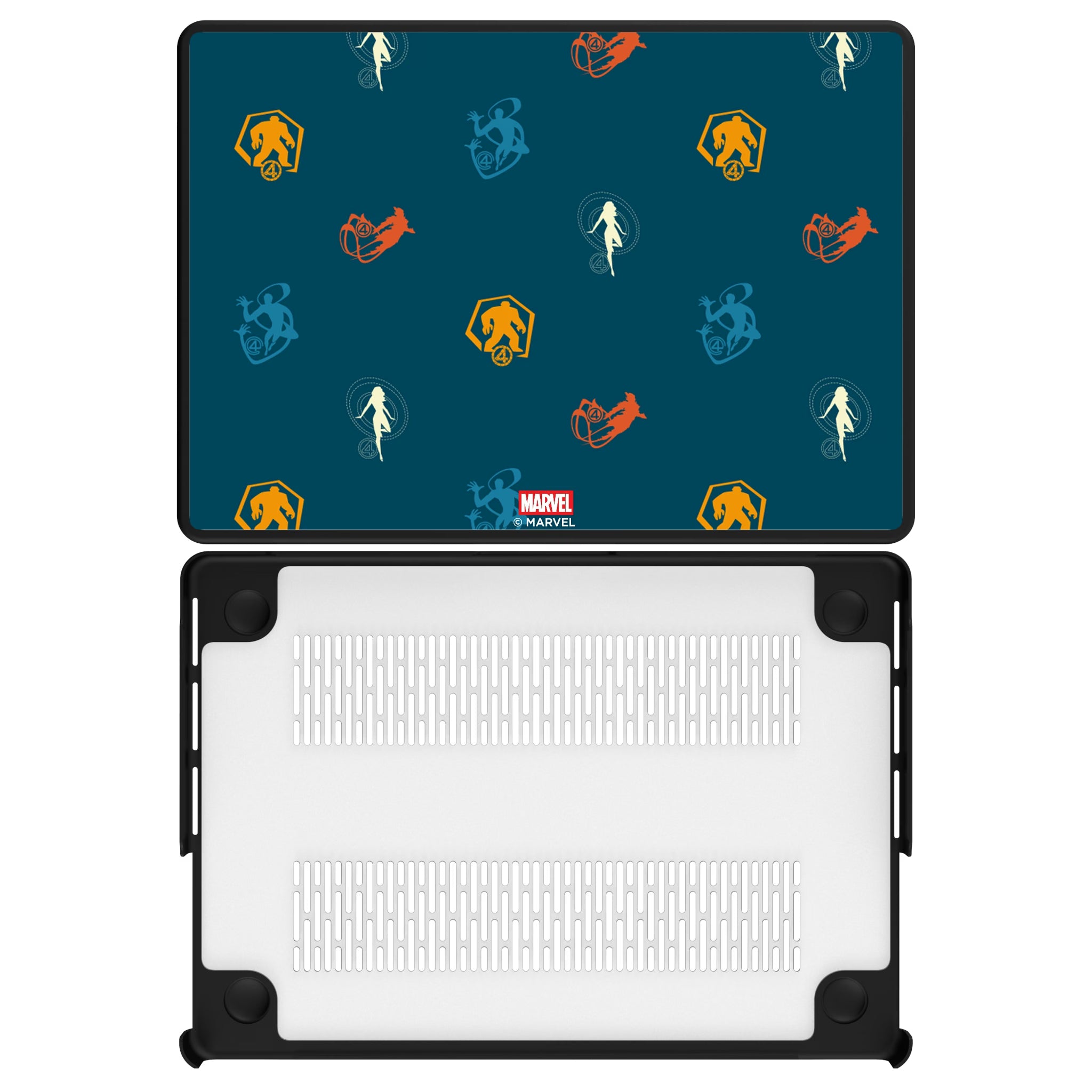 Marvel Fantastic Four Pattern 2 MacBook Laptop Case for Apple MacBook#Device_MacBook Pro (14-inch, 2021) / MacBook Pro (14-inch, 2023) / MacBook Pro (14-inch, 2024)
